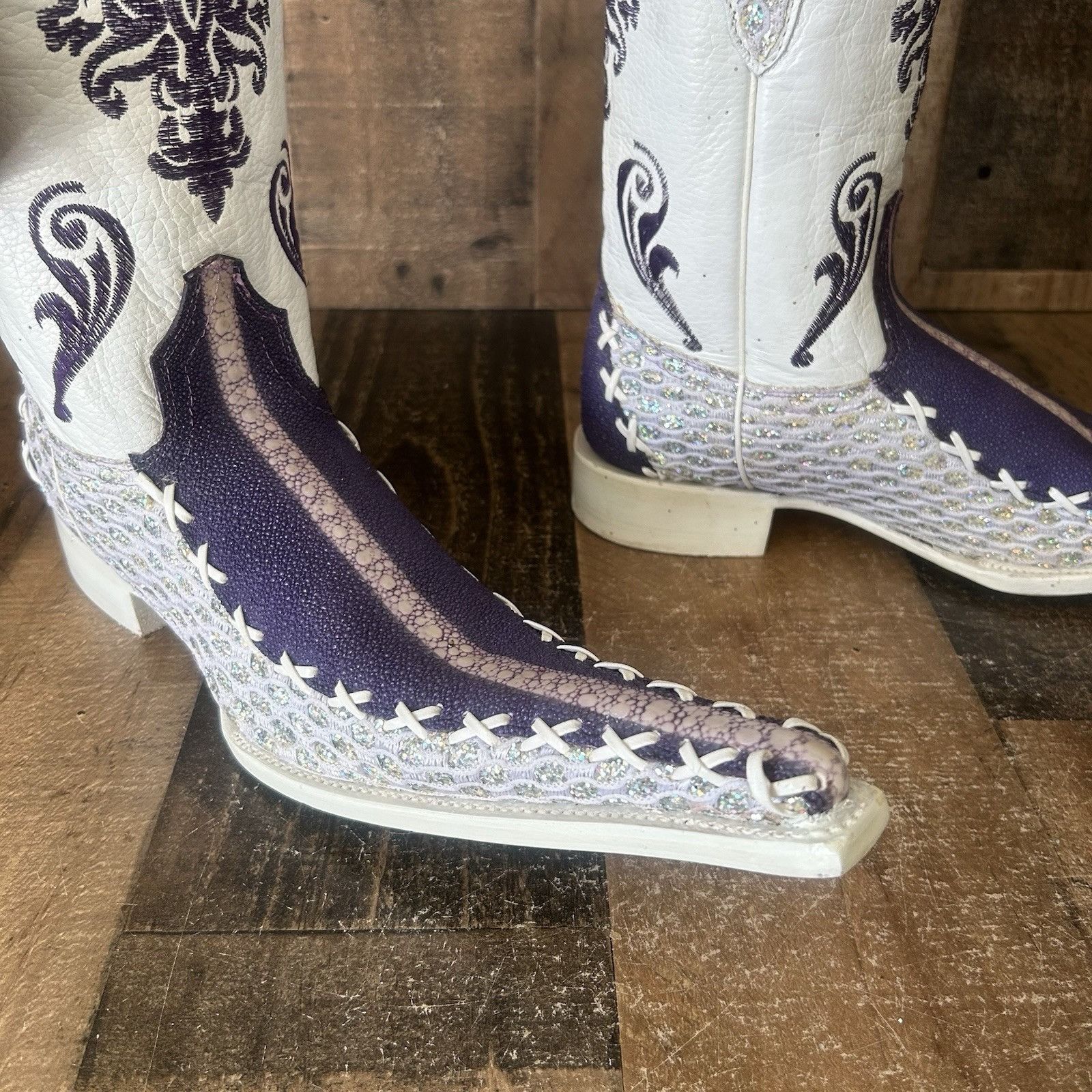 Vintage El General Long Pointed Toe Western Cowboy Boots Mens 7 Size US 7 / EU 40 - 3 Thumbnail