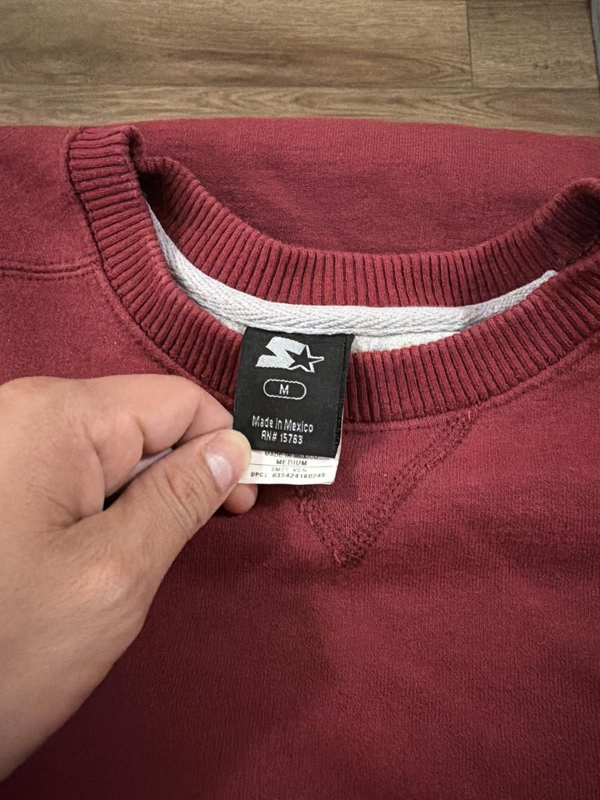 Starter Vintage Y2K Starter Blank Sweater Burgundy Gym Size M Size US M / EU 48-50 / 2 - 2 Thumbnail