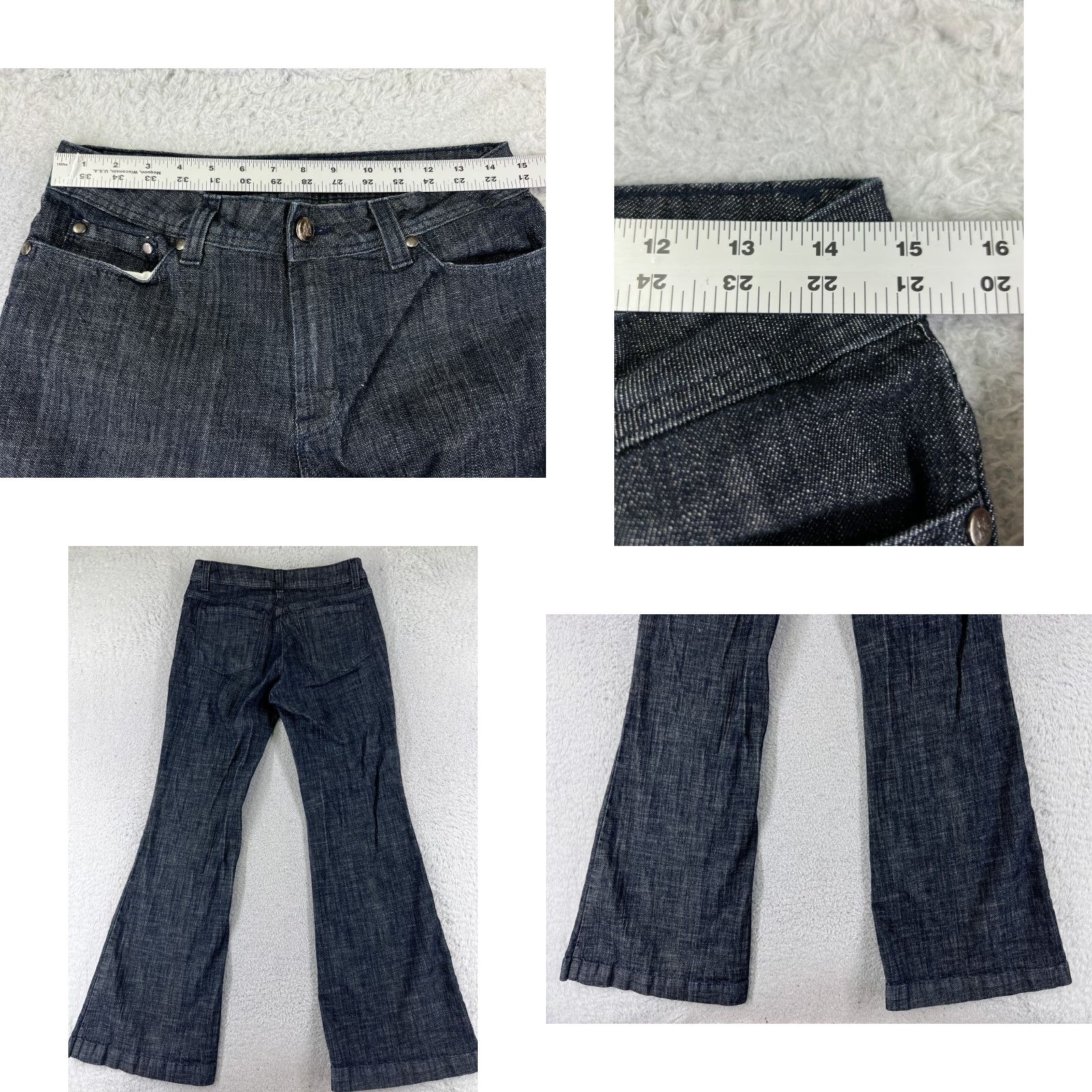 Forever 21 FOREVER 21 Jeans Womens Flared Denim Dark Blue 28x32 8 Mid Rise 5-Pocket Cotton Blend Western US Made 28 32 Girls Womens Size 30" / US 8 / IT 44 - 9 Thumbnail