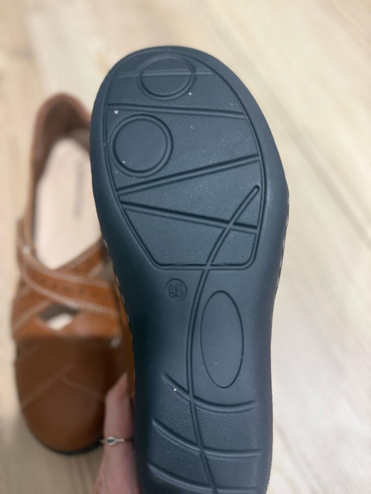 Other Comfortable Women's Brown Leather Slip-On Sandal Mule Size US 9.5 / IT 39.5 - 3 Thumbnail
