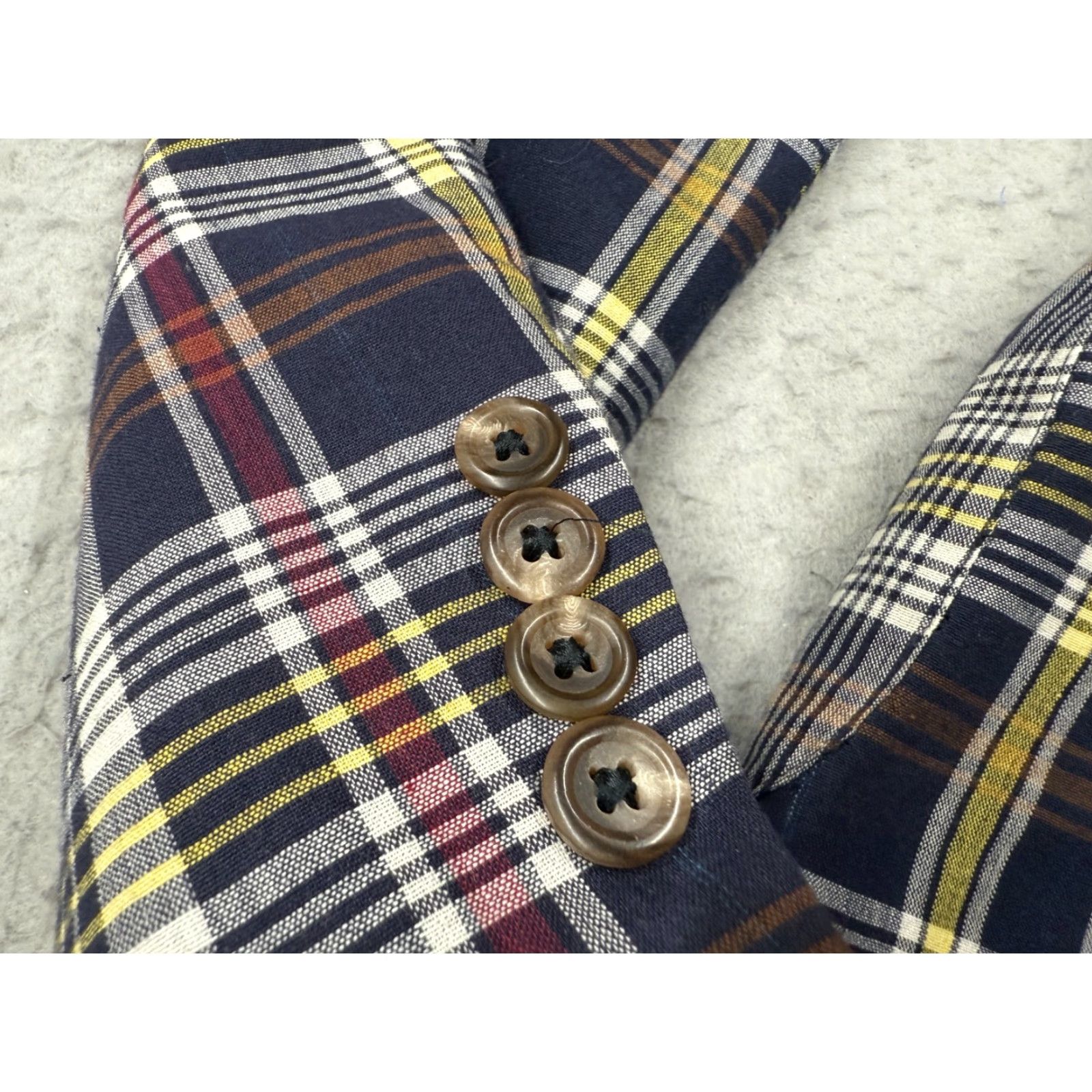 Polo Ralph Lauren Vintage Polo Ralph Lauren Sport Coat Jacket Men Small Blue Plaid Wool 3-Button Classic Size US S / EU 44-46 / 1 - 6 Thumbnail