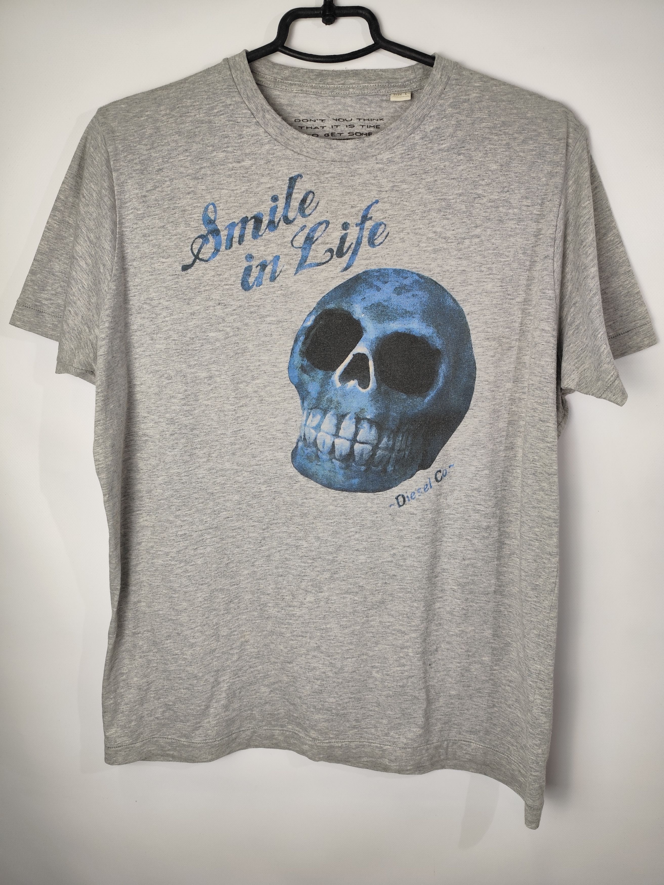 Diesel Vintage Diesel Smile In Life Skull Single Stitch T-Shirt Size US L / EU 52-54 / 3 - 1 Thumbnail