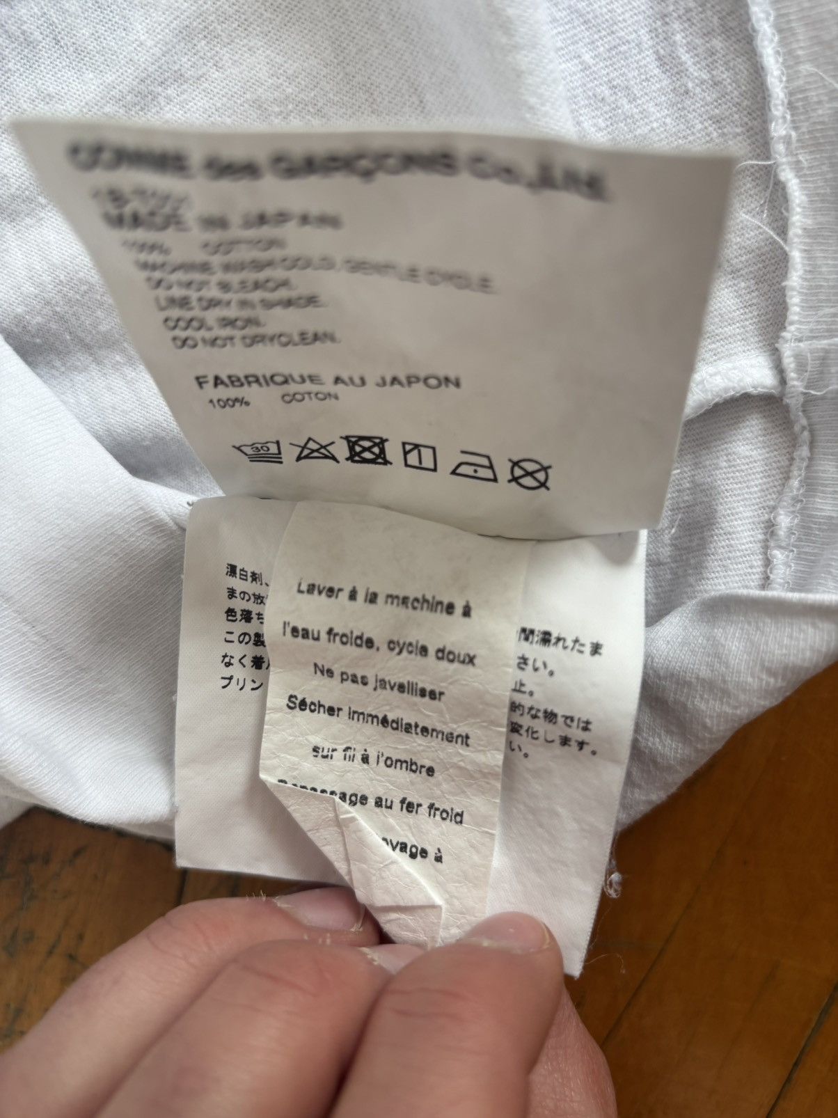 Comme des Garcons Black Black Comme des Garçons Typography Print T-Shirt Mens Size M Size M / US 6-8 / IT 42-44 - 8 Thumbnail