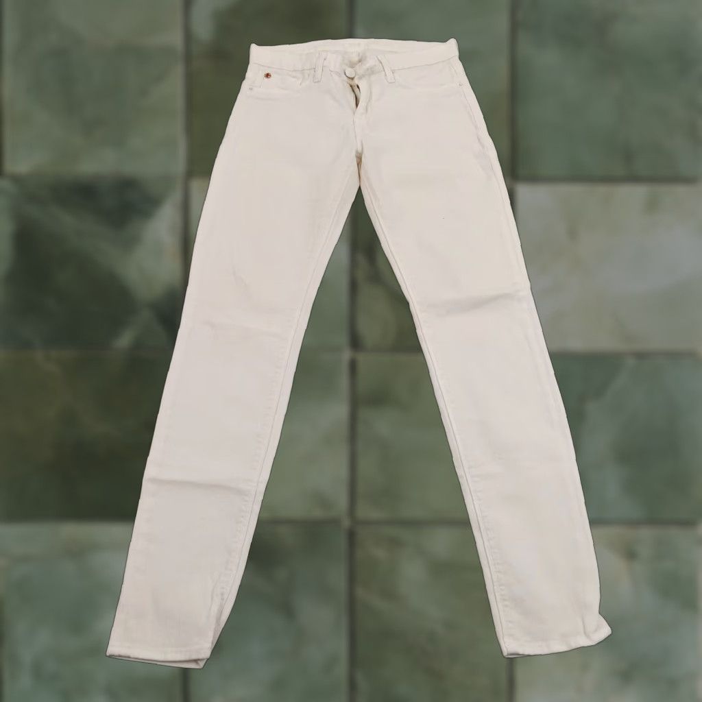 Hudson Hudson Jeans Women's White Denim Skinny Stretch Mid Rise Ankle Pockets Size 26 Size 27" / US 4 / IT 40 - 1 Thumbnail