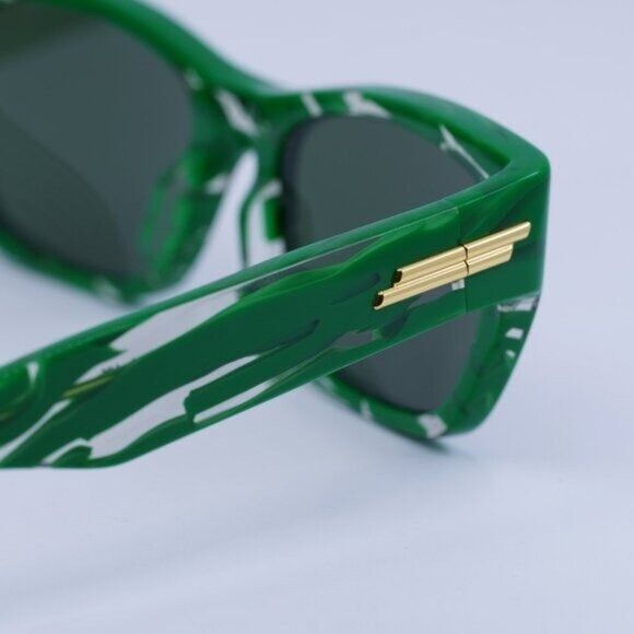Bottega Veneta 🕶️ New Bottega Veneta BV1143S 004 Green/White Sunglasses Size ONE SIZE - 11 Thumbnail