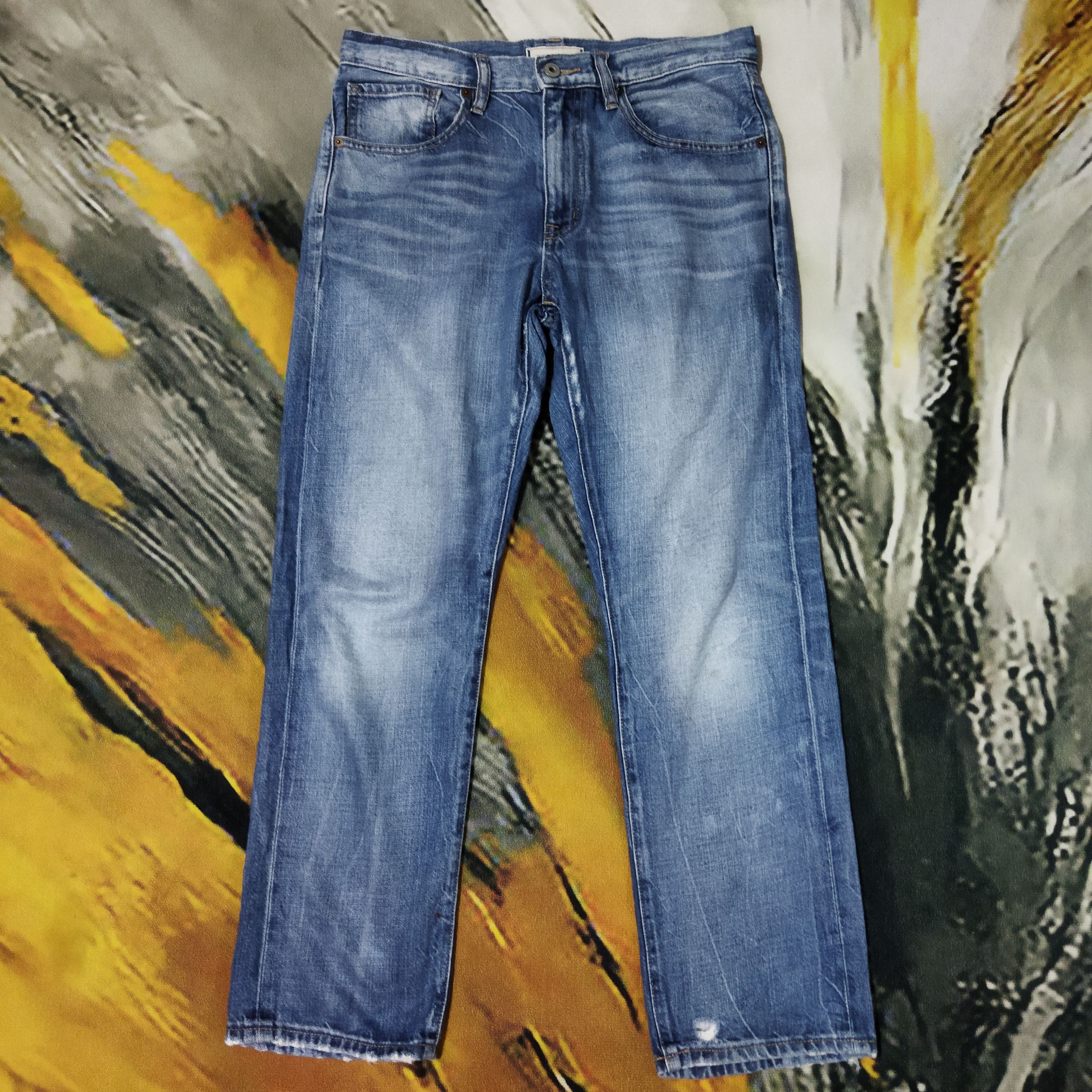 Japanese Brand VINTAGE JAPANESE DISTRESSED LIGHT BLUE JEANS PANTS Size US 30 / EU 46 - 1 Thumbnail
