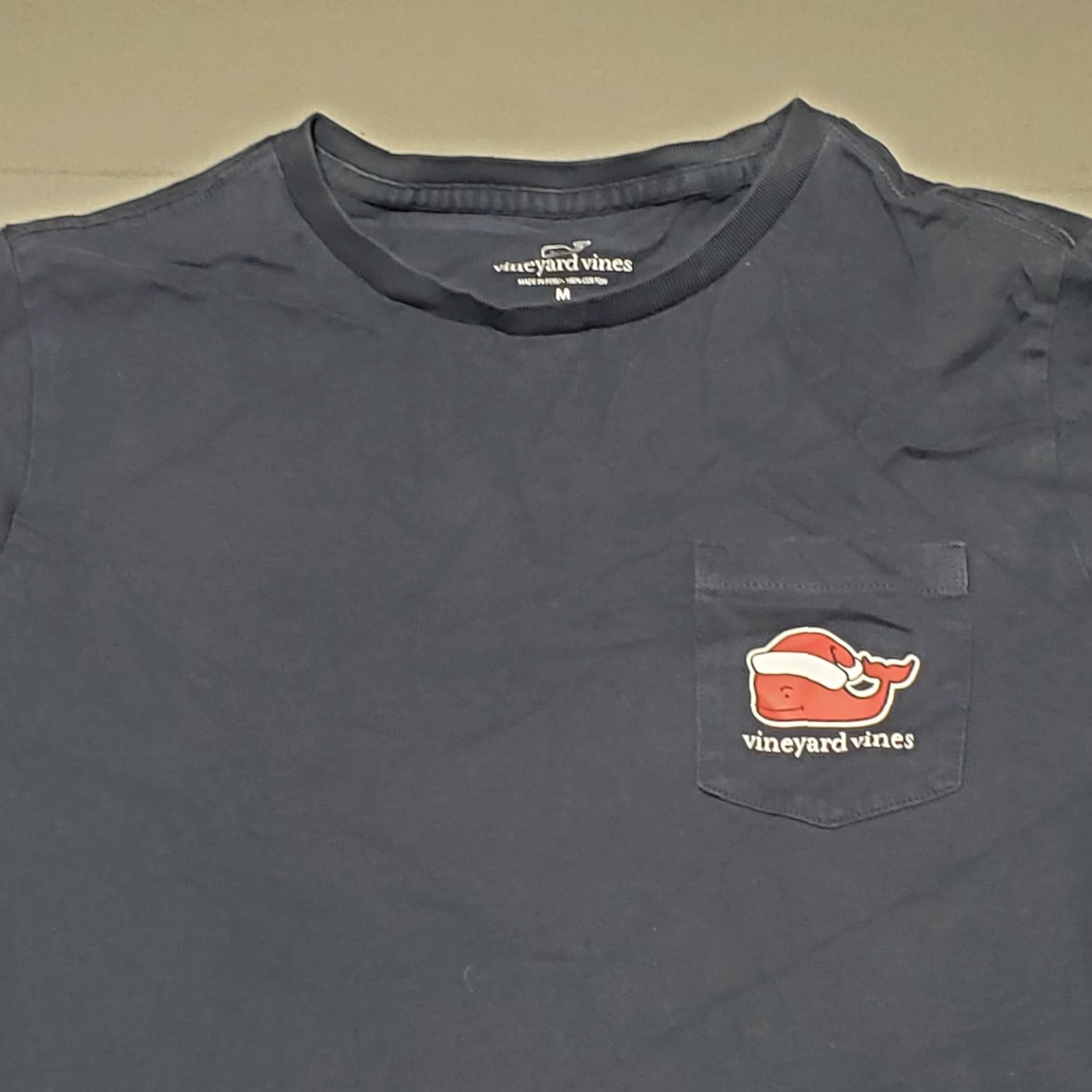 Vineyard Vines Vineyard Vines Shirt Mens Adult M Medium Blue Naughty or Nice Whale Pocket Crew Neck Long Sleeve T-Shirt Size US M / EU 48-50 / 2 - 3 Thumbnail