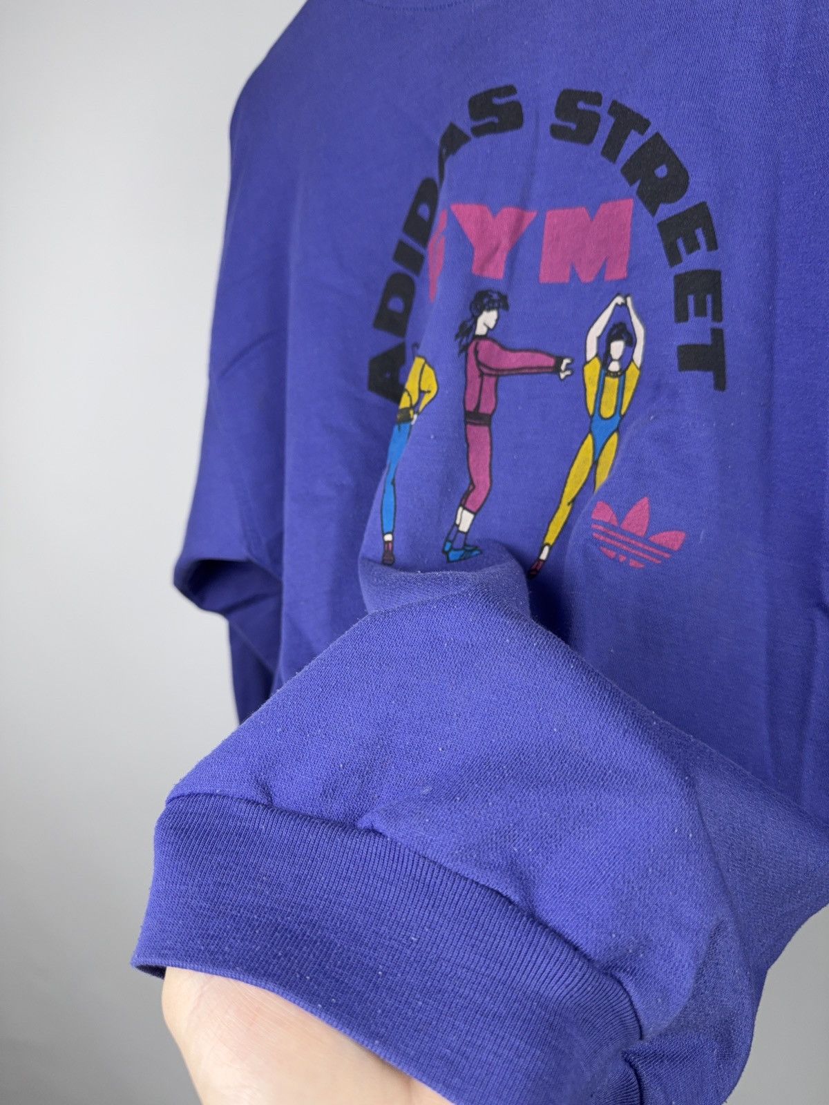 Adidas Vintage 80-90s Adidas Street Gym Trefoil Sweatshirt 90s Size US M / EU 48-50 / 2 - 7 Thumbnail