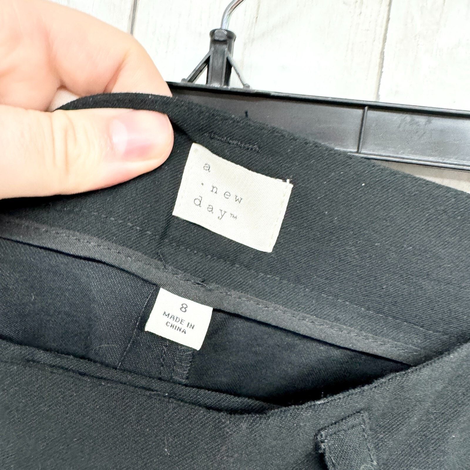 Other A New Day Pants Size 8 Black Straight Trousers Pleated Size 30" / US 8 / IT 44 - 3 Thumbnail