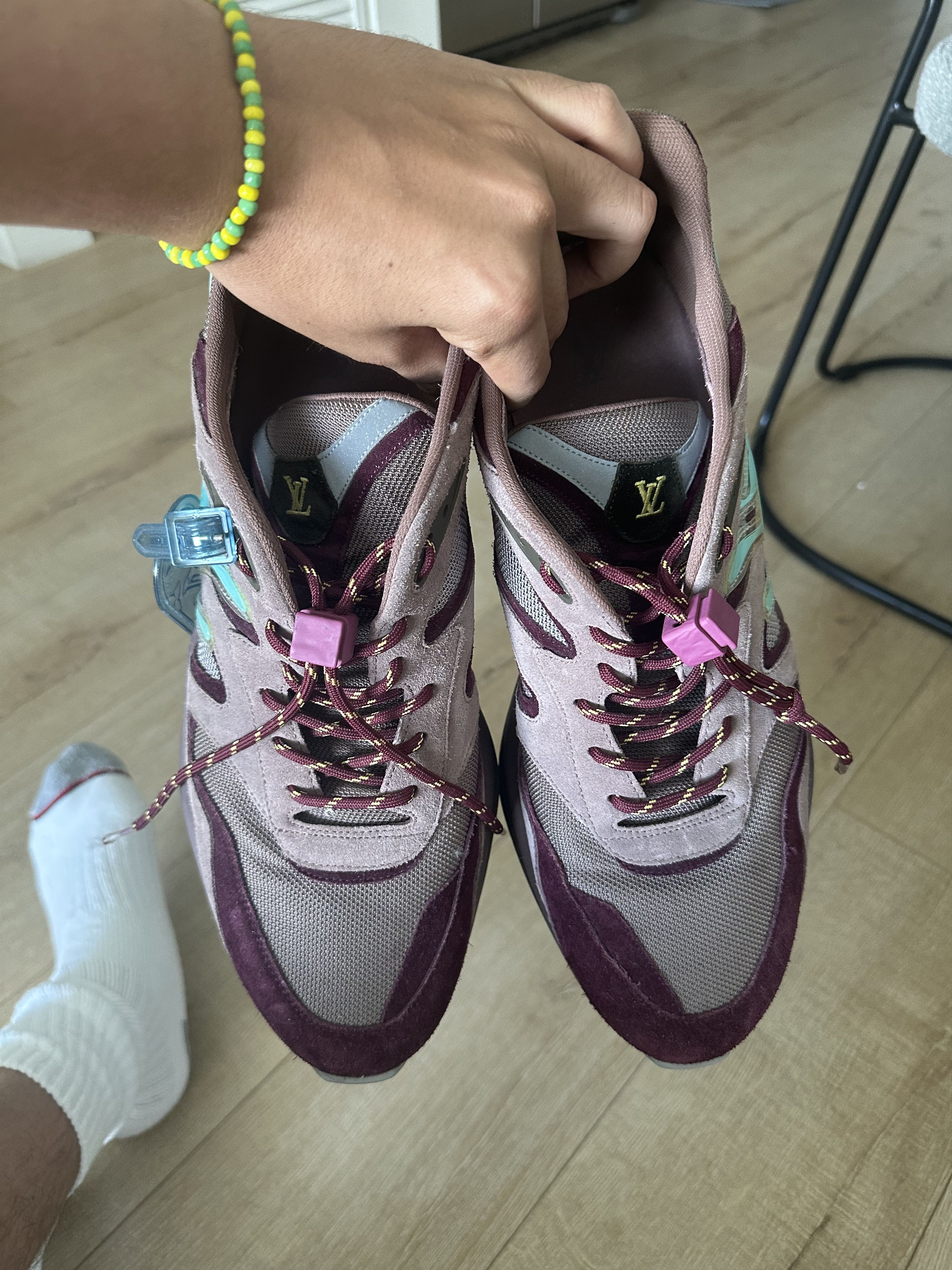 Louis Vuitton Louis Vuitton Trail Sneakers Purple and Blue Suede Size US 12 / EU 45 - 2 Thumbnail