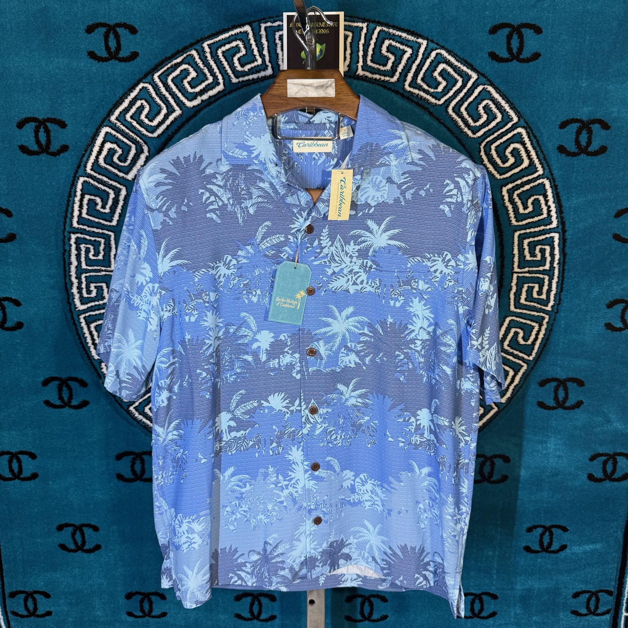 Caribbean ISLAND PALM TREE MOTIF S/S BUTTON UP Size US L / EU 52-54 / 3 - 1 Preview