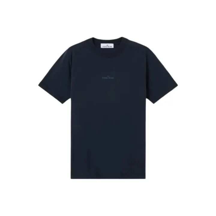 Stone Island Stone Island Navy Blue Logo T-Shirt for Men Size US M / EU 48-50 / 2 - 1 Thumbnail