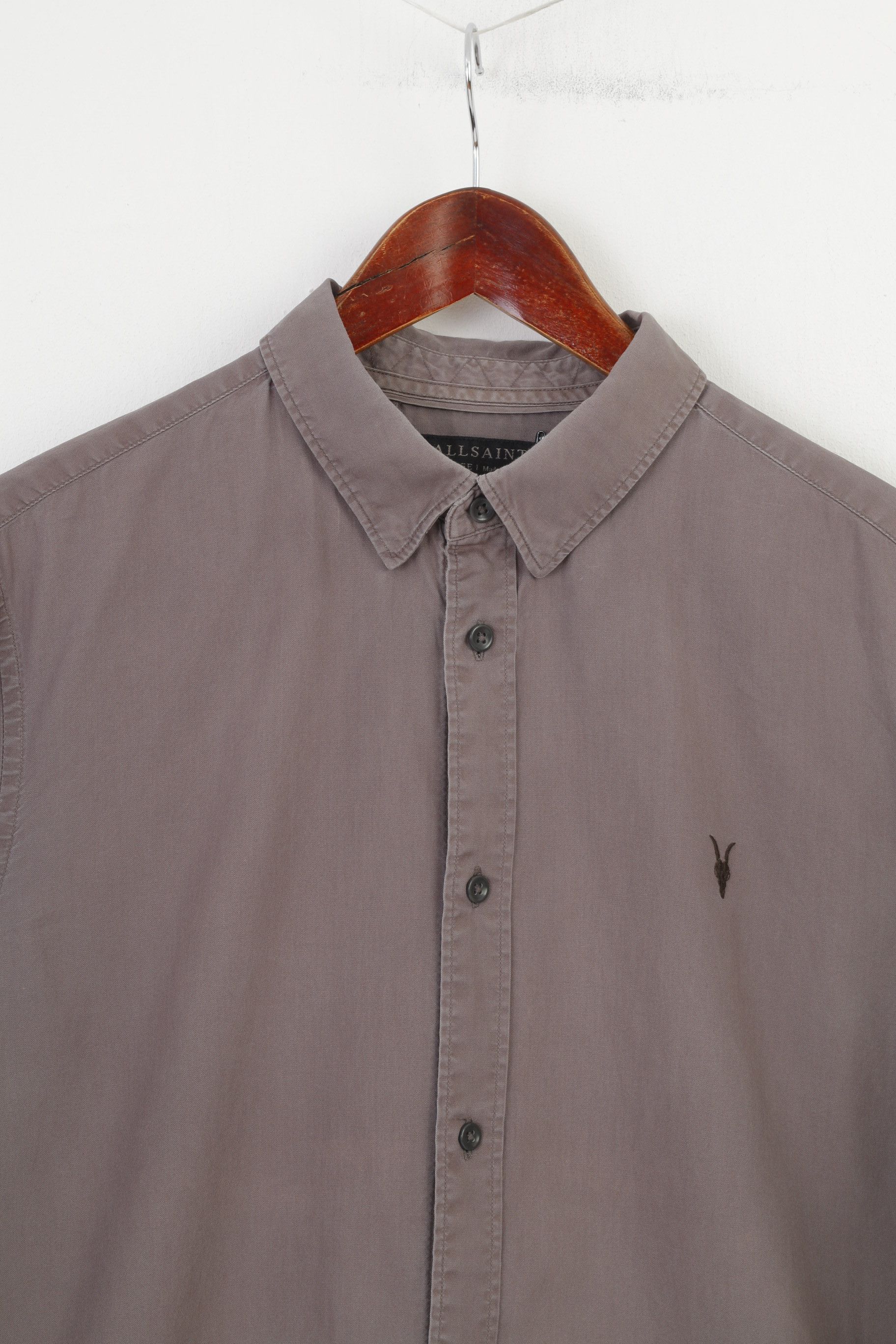 Allsaints Allsaints Men L Casual Shirt Collar Grey Medium Sleeve 10261 Size US L / EU 52-54 / 3 - 2 Thumbnail