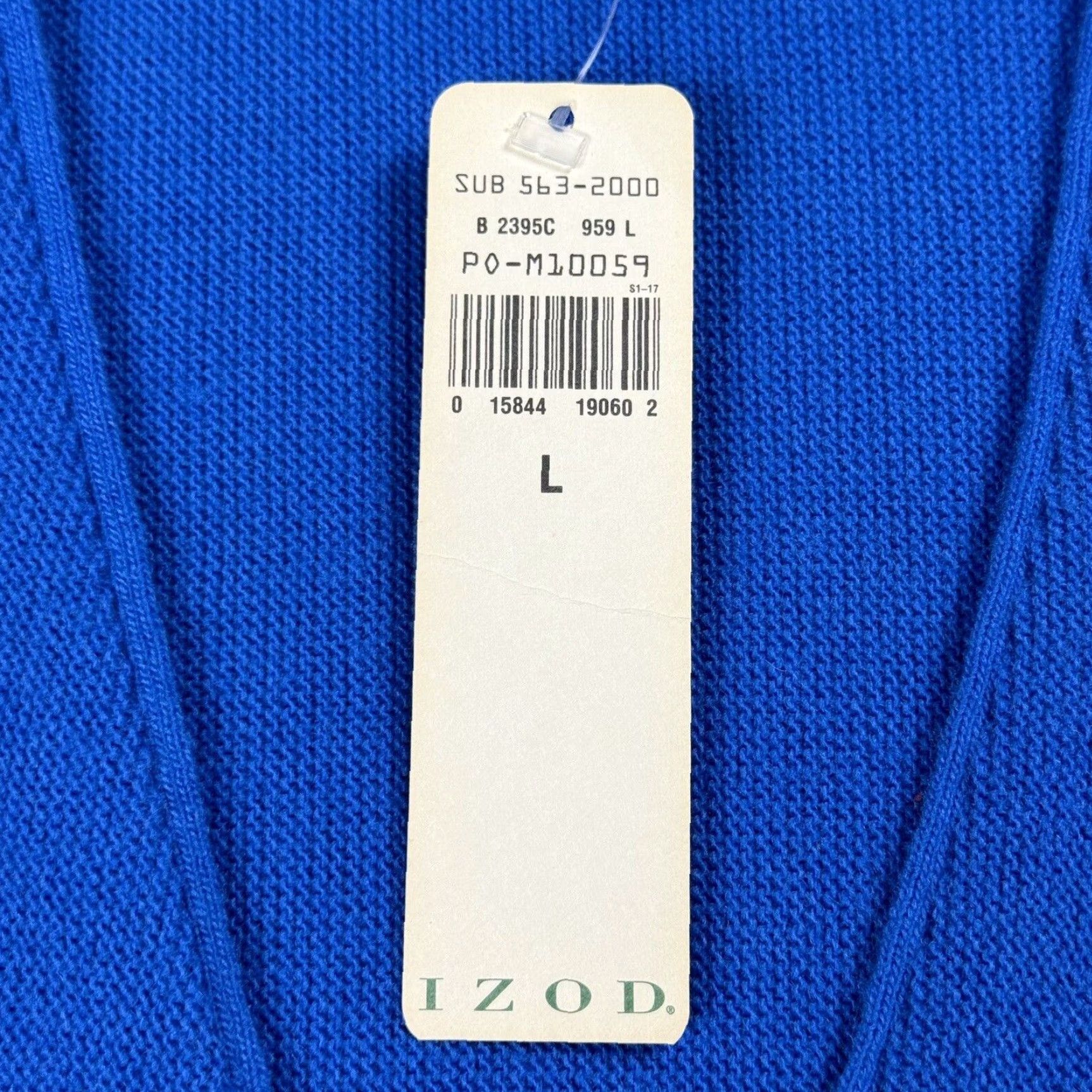 Izod VINTAGE IZOD Cardigan Sweater Large L Bright Blue Acrylic 90s USA Mens Size US L / EU 52-54 / 3 - 4 Thumbnail