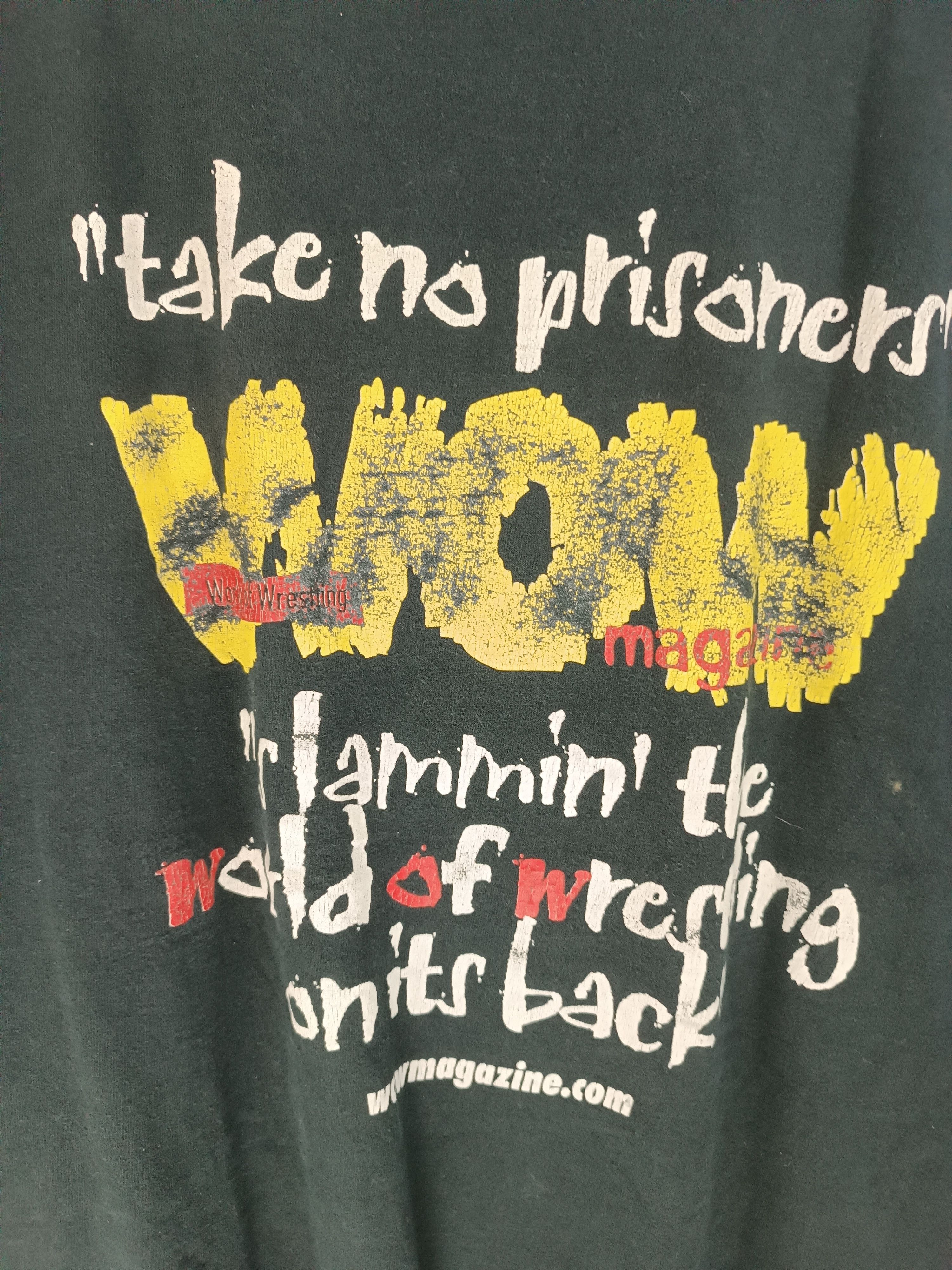 Vintage THRASH FADED VINTAGE 90'S WOW MAGAZINE WWF WCW WCW TEE Size US XL / EU 56 / 4 - 9 Thumbnail