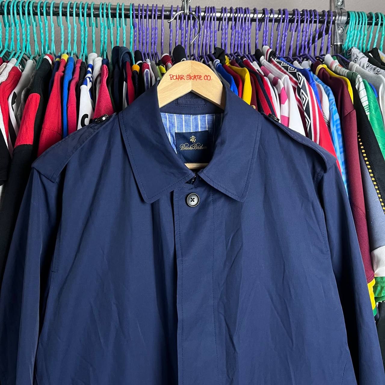 Brooks Brothers Brooks Brothers Navy Blue Casual Business Trench Coat Size US M / EU 48-50 / 2 - 3 Thumbnail