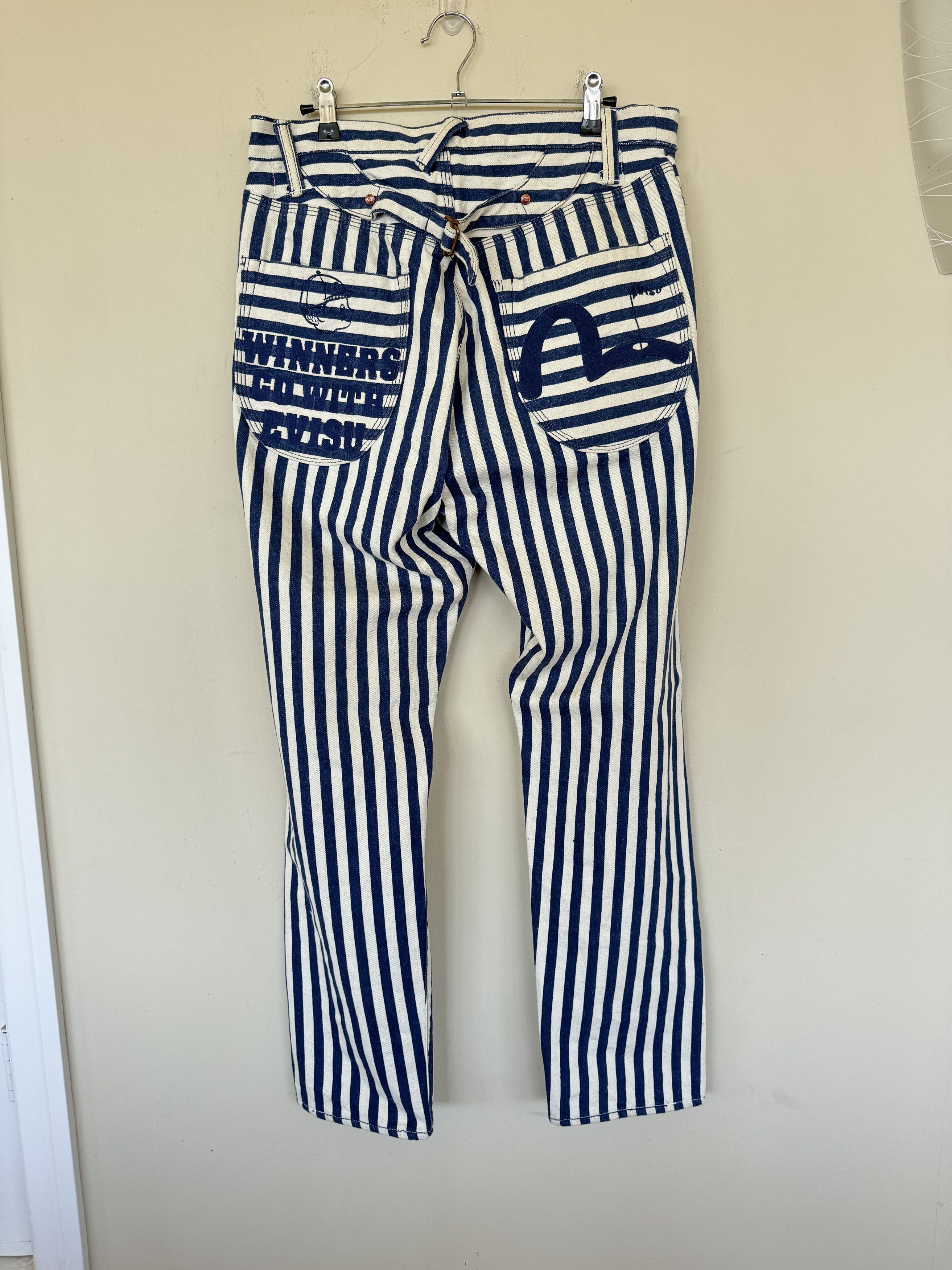 Evisu Evisu Pinstripe Denim Size US 34 / EU 50 - 1 Thumbnail