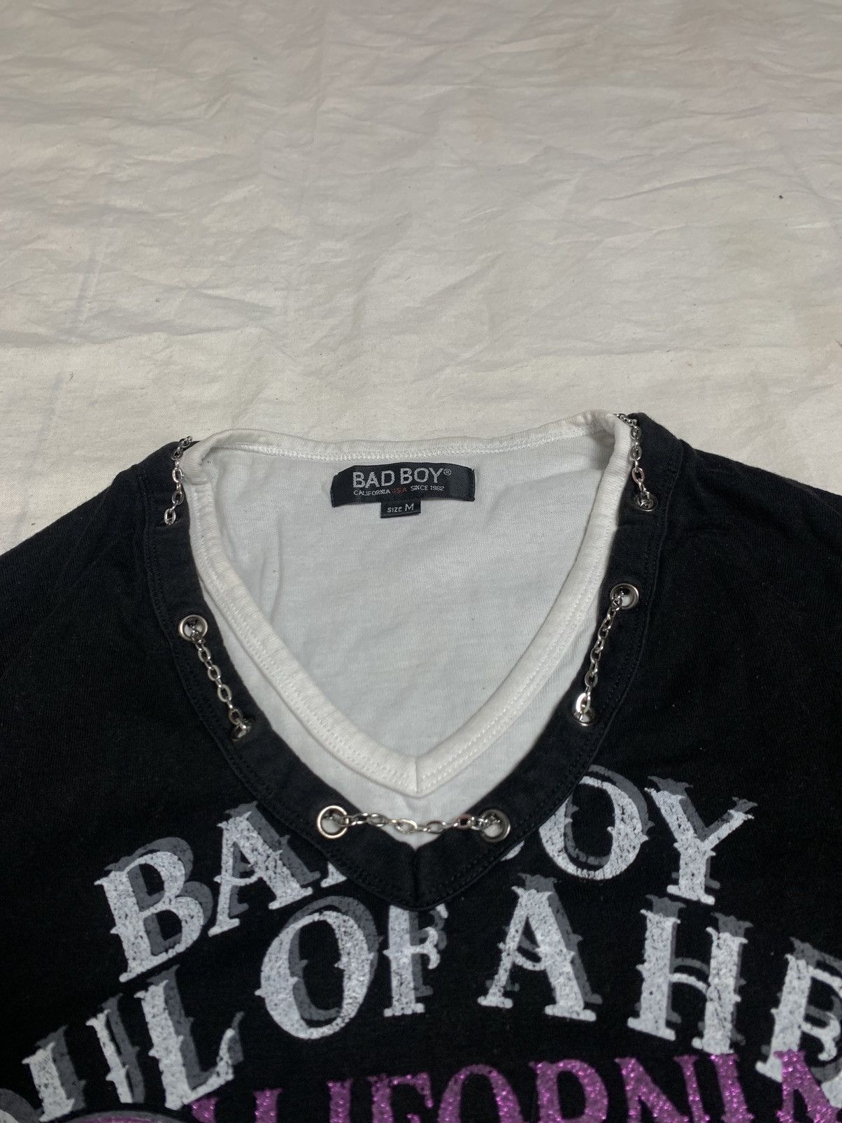 If Six Was Nine Vkei japanese archive layered metal chain poem y2k ls tee Size US M / EU 48-50 / 2 - 4 Thumbnail