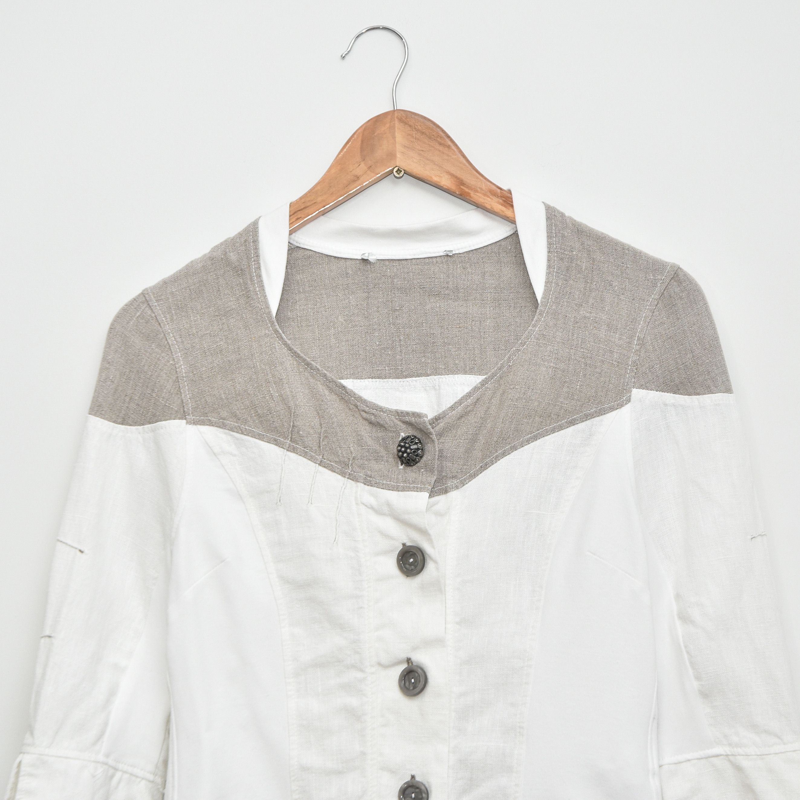Elisa Cavaletti ELISA CAVALETTI 100% Linen Jacket Blazer Y2K Premium Size S / US 4 / IT 40 - 2 Thumbnail