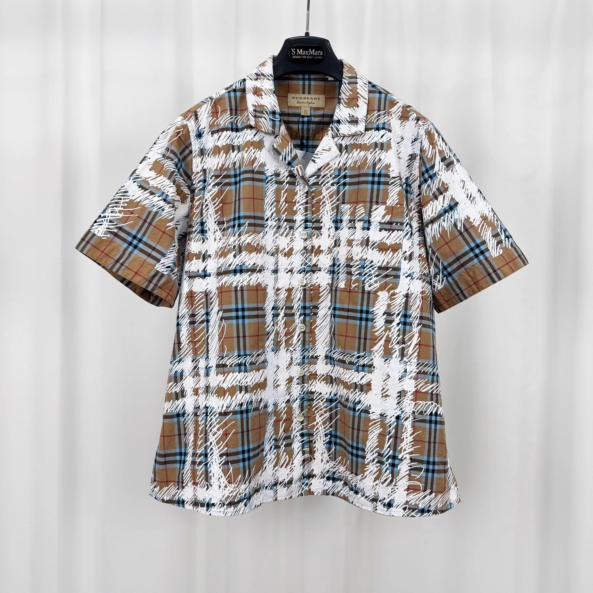 Burberry Burberry Graffiti Check Shirt with Tags-yf | Grailed