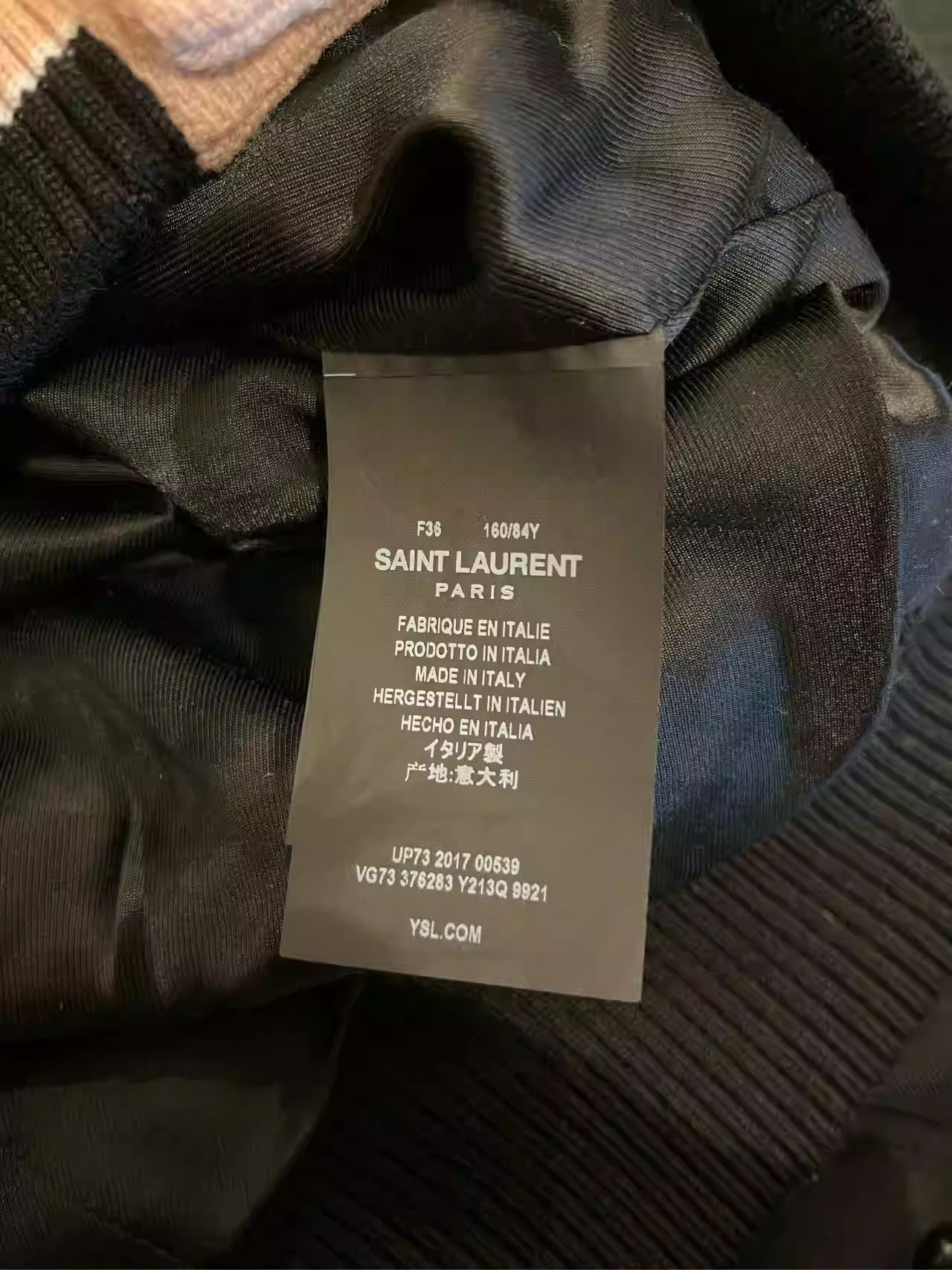 Saint Laurent Paris Saint Laurent Pink Patchwork Leather Baseball Jersey-2505 Size US M / EU 48-50 / 2 - 3 Thumbnail