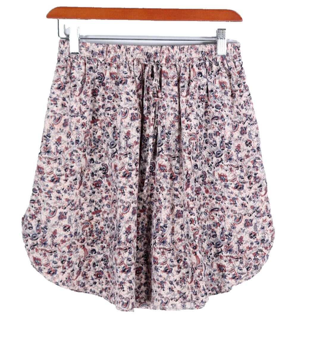Club Monaco Club Monaco US0 Beige Floral Paisley Silk Mini Pocket Skirt Size 25" / US 0 / IT 36 - 5 Thumbnail
