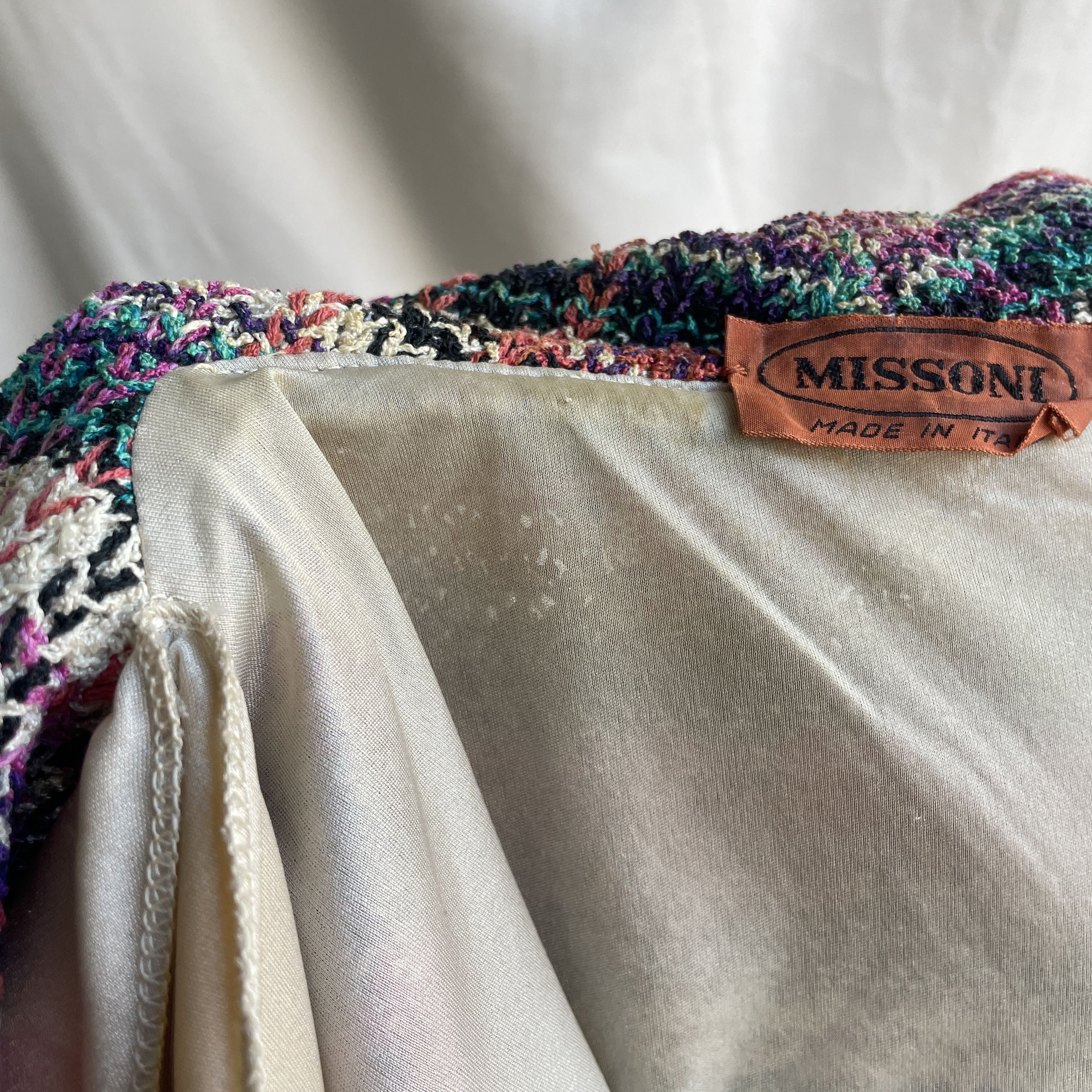 Missoni Missoni Vintage 90's Womens Woven Double Breasted Blazer Size L / US 10 / IT 46 - 8 Thumbnail