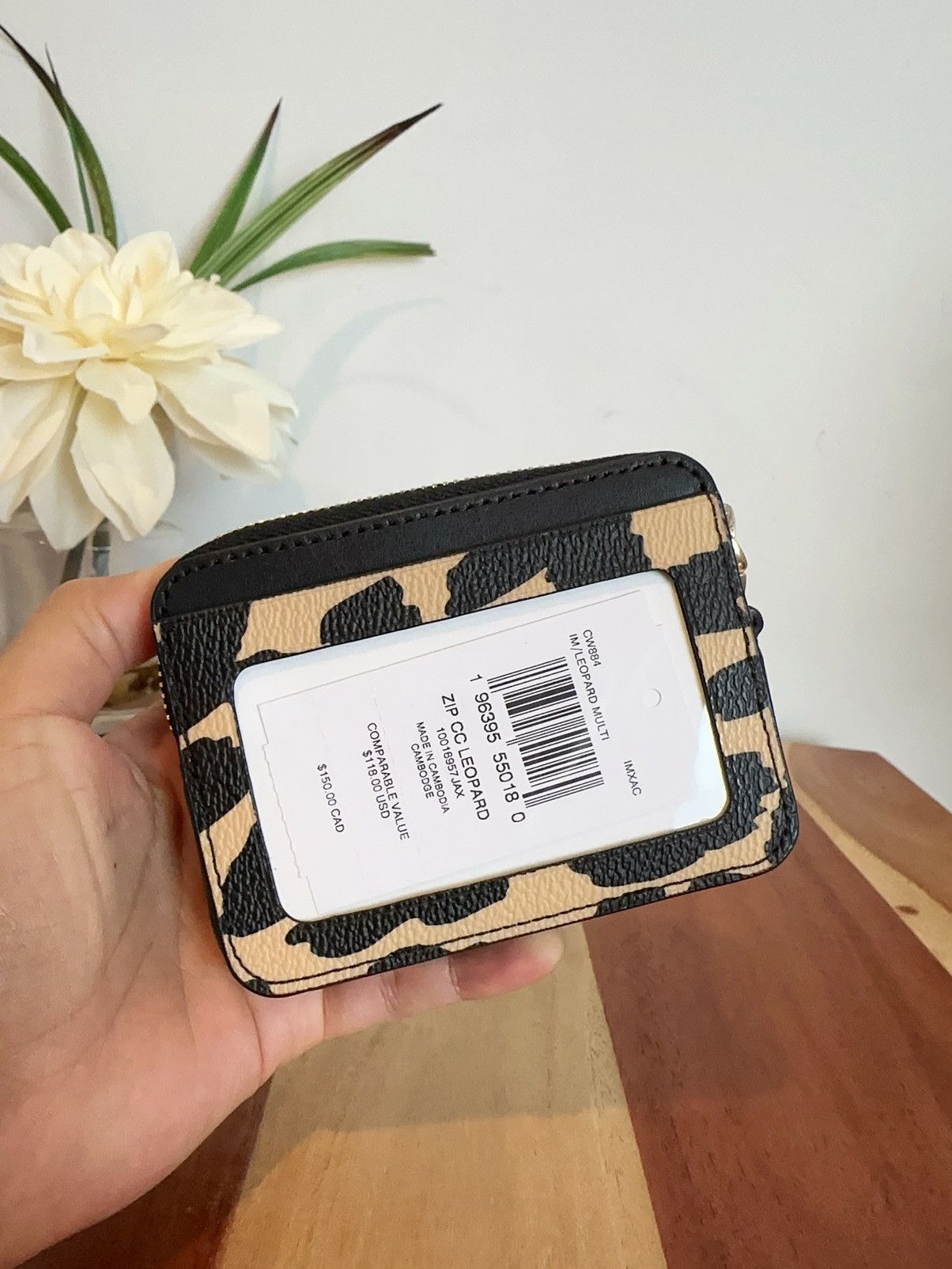 Coach NWT Coach Zip Card Case With Leopard Print Size ONE SIZE - 6 Thumbnail