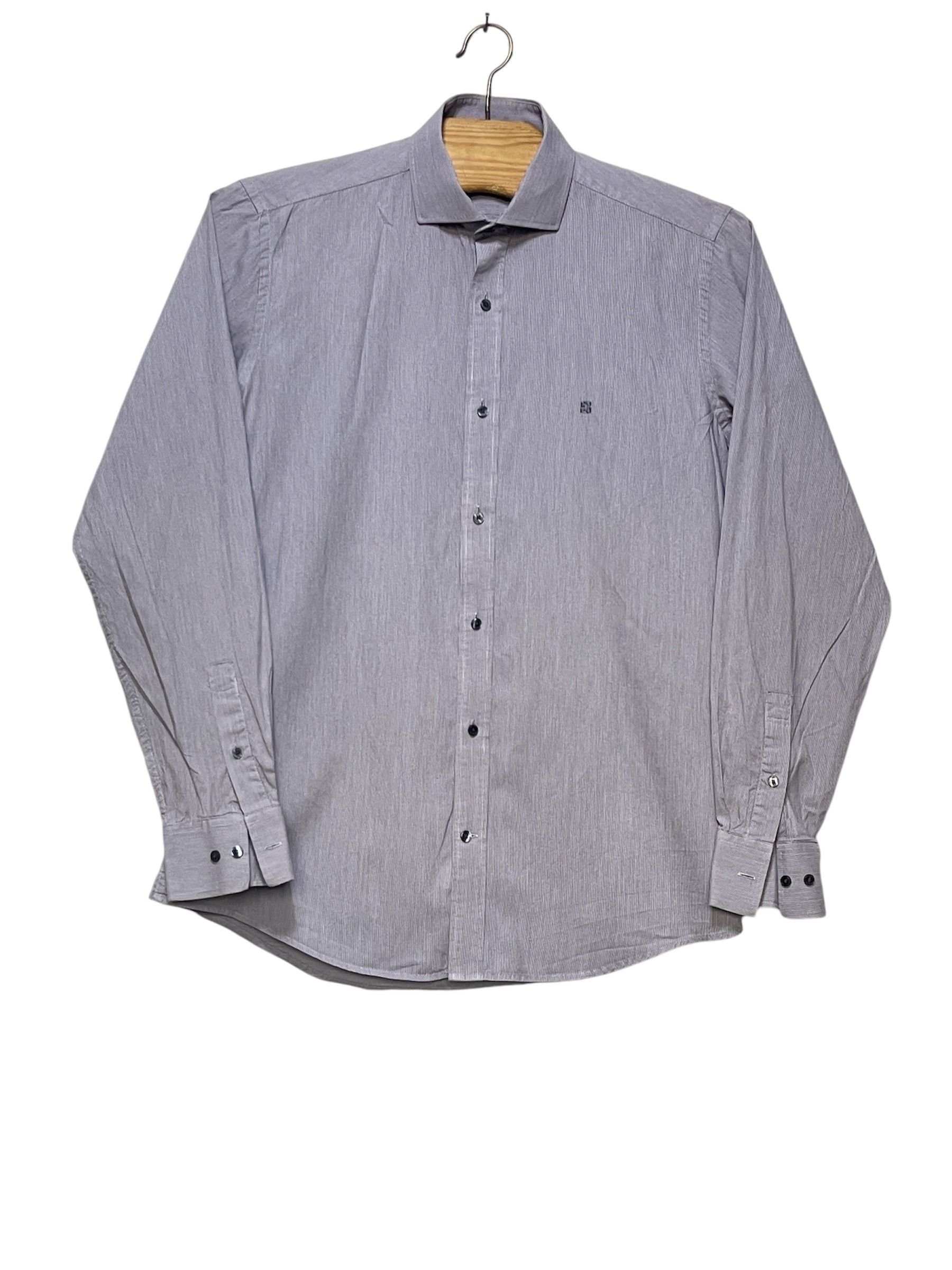 Givenchy 🔥 Givenchy 4G shirt long sleeve cotton gray striped Size US M / EU 48-50 / 2 - 1 Thumbnail