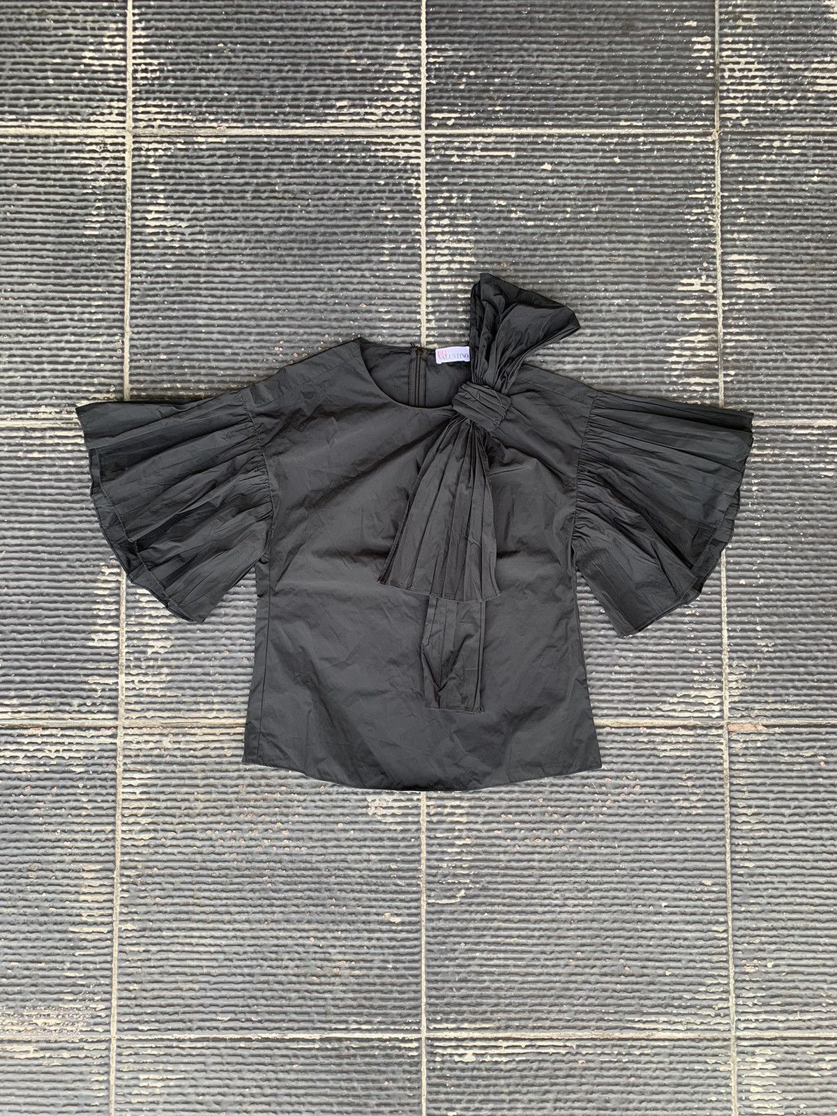 RED Valentino × Valentino ✅ Red Valentino Oversize Bow Blouse Black Size M / US 6-8 / IT 42-44 - 7 Thumbnail
