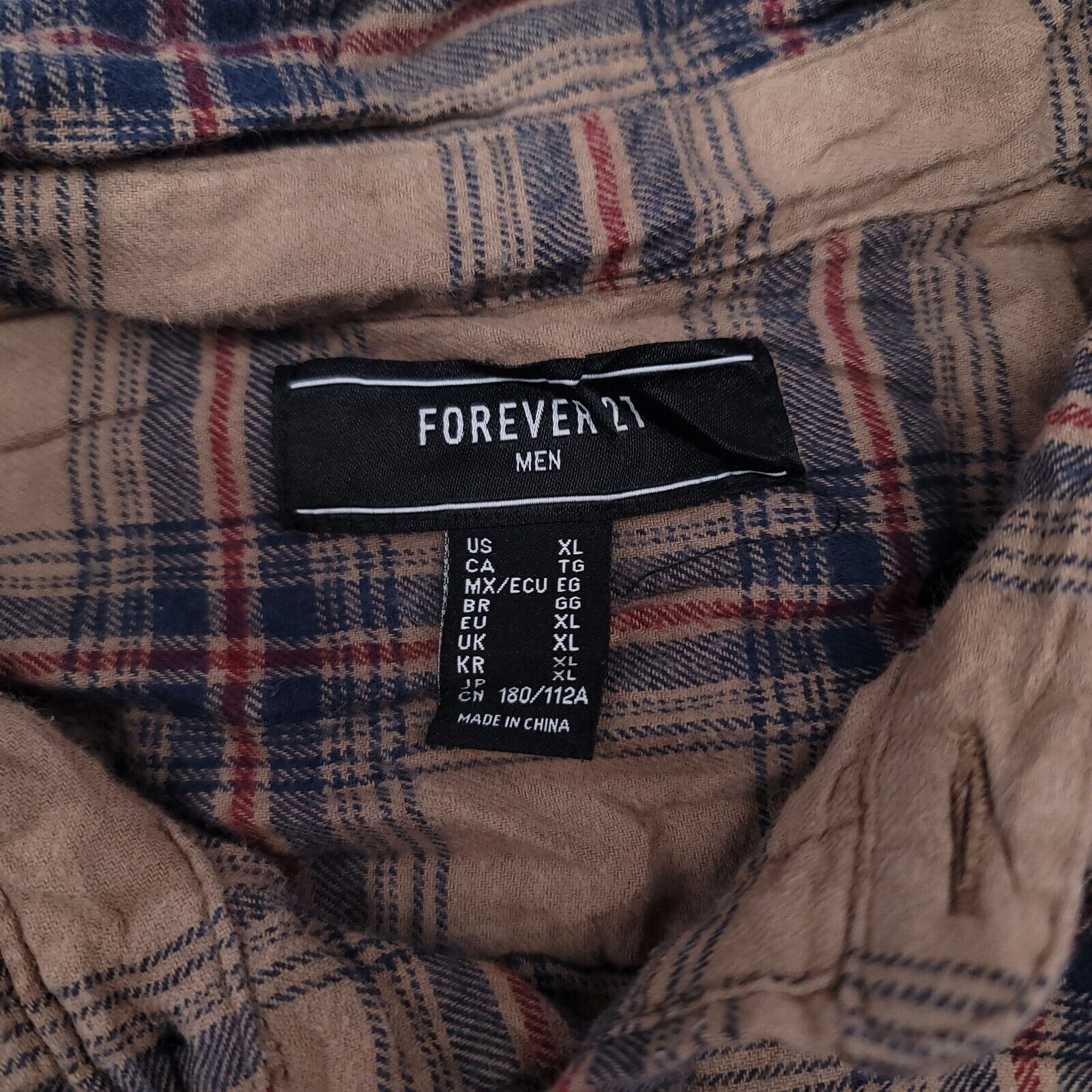 Forever 21 Forever 21 Tartan Flannel Button Up Shirt Mens Size XL Brown Size US XL / EU 56 / 4 - 3 Thumbnail