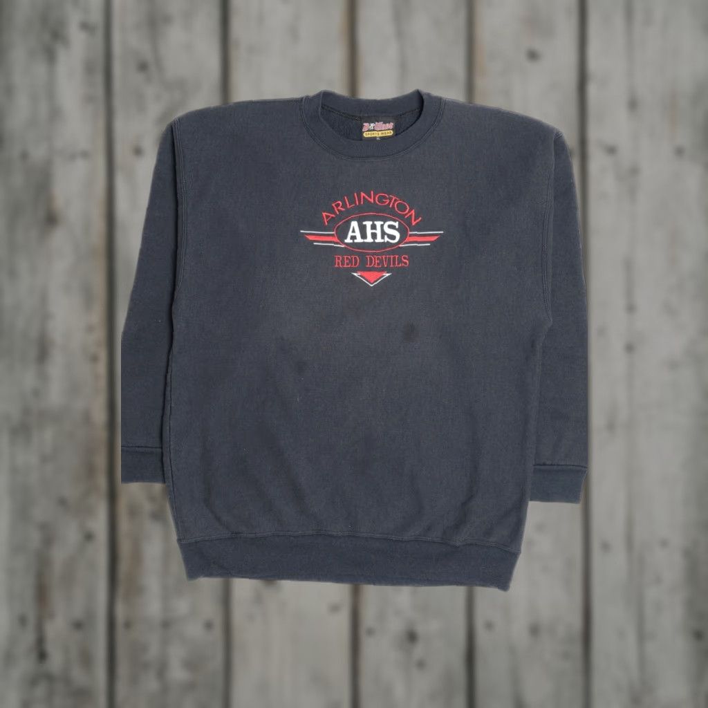 Vintage Vintage Arlington Red Devils Embroidered Sweatshirt 1990s Unisex Adults Black XL Pullover Sweatshirt Size US XL / EU 56 / 4 - 1 Thumbnail
