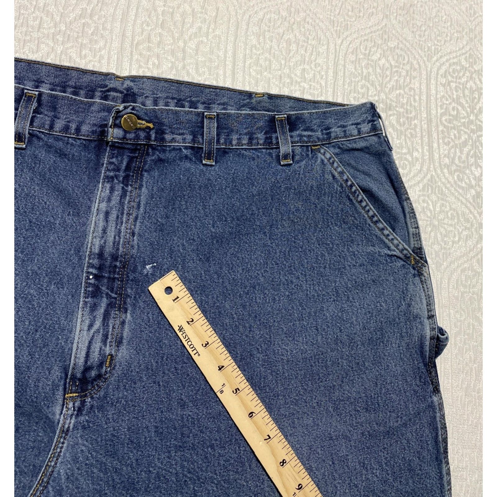 Carhartt Carhartt Jeans Mens 48x30 Blue B13 DPS Original Dungarees Work Utility Carpenter Jeans Size US 32 / EU 48 - 3 Thumbnail