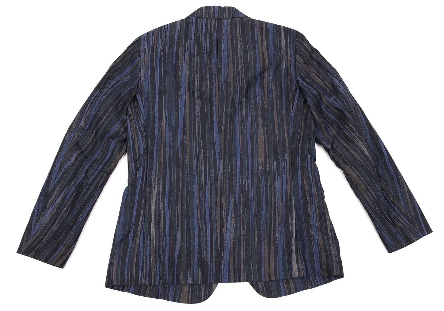 Issey Miyake Cotton-Polyester Striped Jacket in Blue Size 2 Size US M / EU 48-50 / 2 - 12 Thumbnail