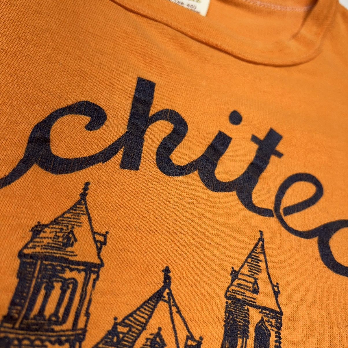 Russell Athletic × Vintage Russell Athletic Tee Shirt Orange Architect Single Stitch Size US M / EU 48-50 / 2 - 8 Thumbnail