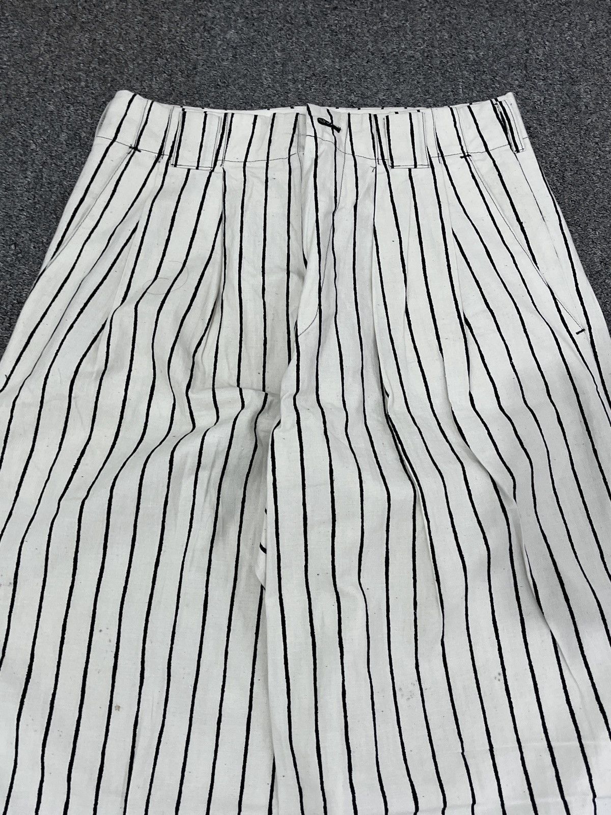 Yohji Yamamoto Yohji Yamamoto Pour Homme Stripe Wide Leg Baggy/Trouser pant Size US 28 / EU 44 - 3 Thumbnail