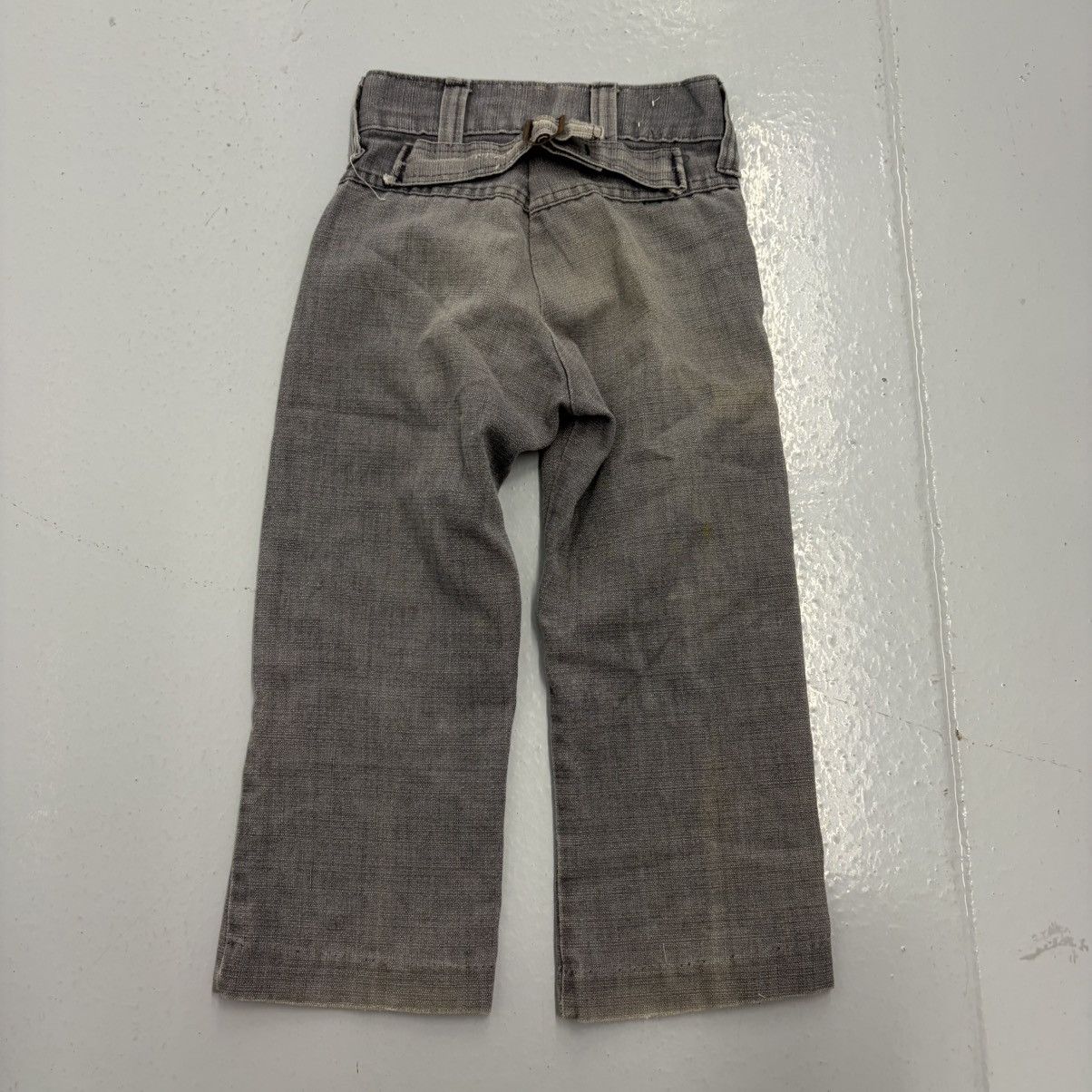 Other Vintage 50s Ely Cattleman Grey Canvas Buckleback Pants 18x15 Size 22" - 3 Thumbnail