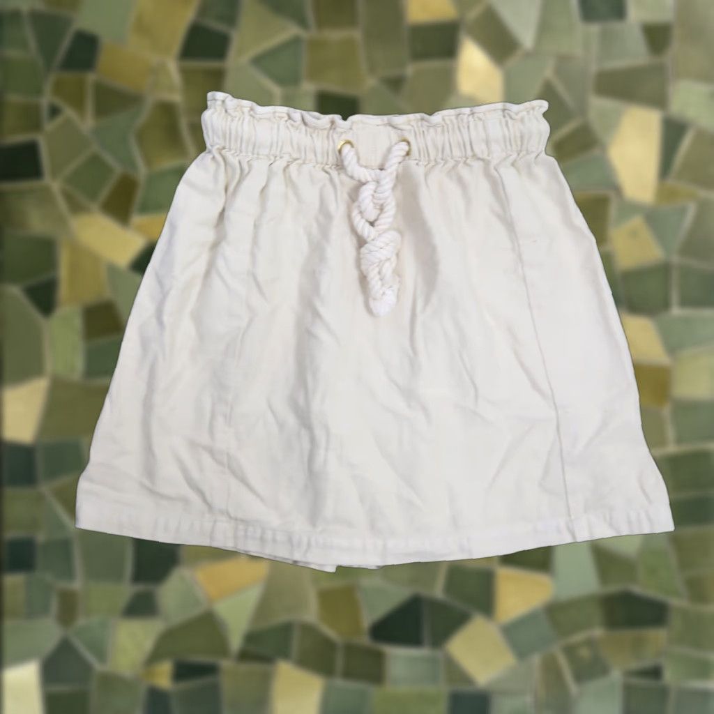 J.Crew J. Crew Skirt Mini Cotton Paperbag Waist XS Womens Tan Solid High Rise Spring Summer Casual Size 26" / US 2 / IT 38 - 1 Thumbnail