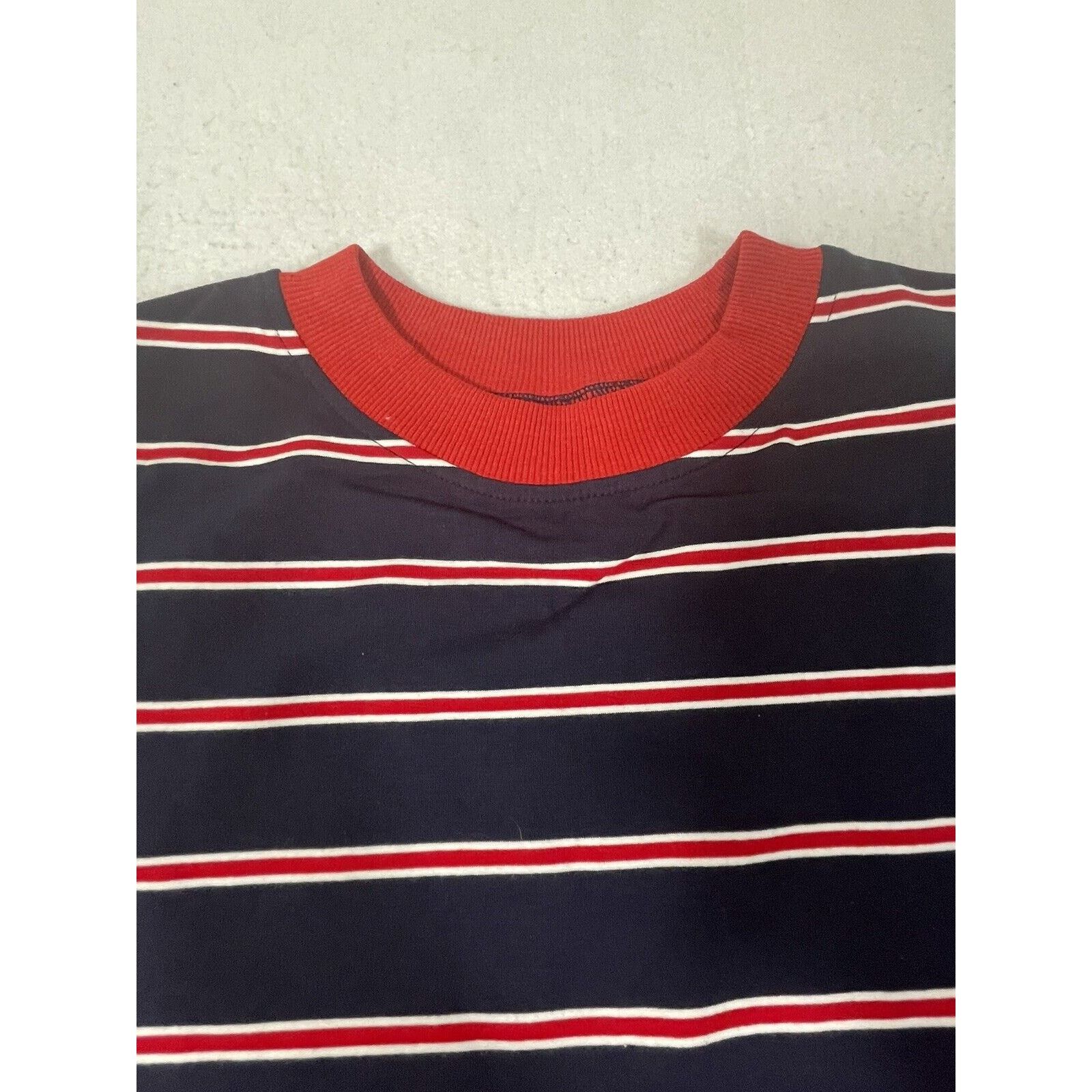 Nordstrom ABOUND Womens Navy Blue Red Striped Tee Size Small Size S / US 4 / IT 40 - 4 Thumbnail