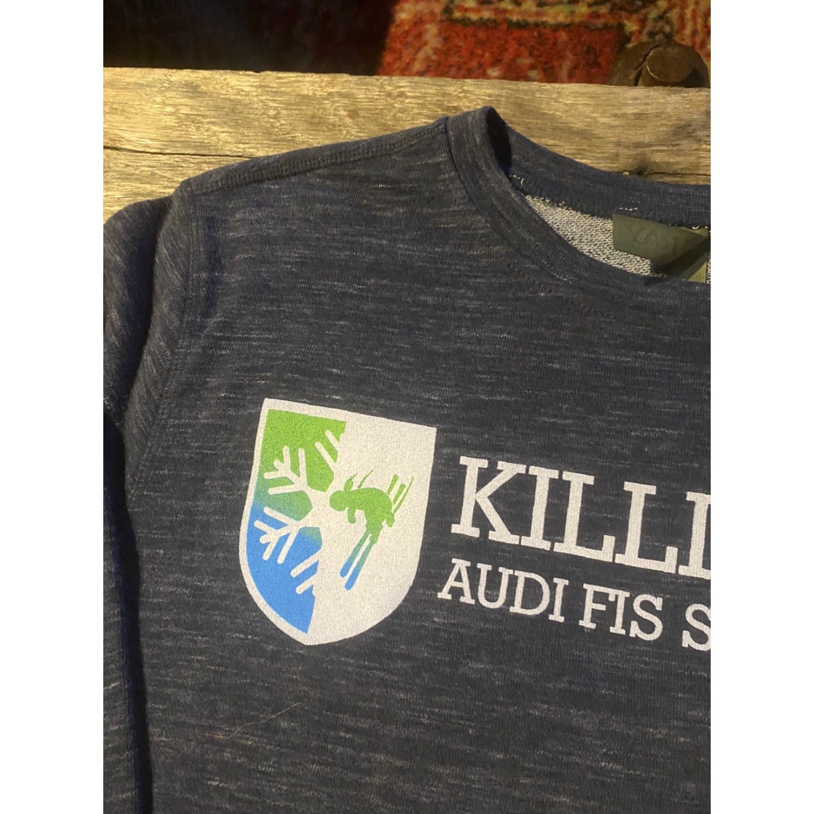 Vintage Ouray Killington Vermont Worl Cup Audi Ski Long Sleeve Shirt Gray Downhill Mens Small Crew Neck Cotton Blend Shirt Size US S / EU 44-46 / 1 - 4 Thumbnail