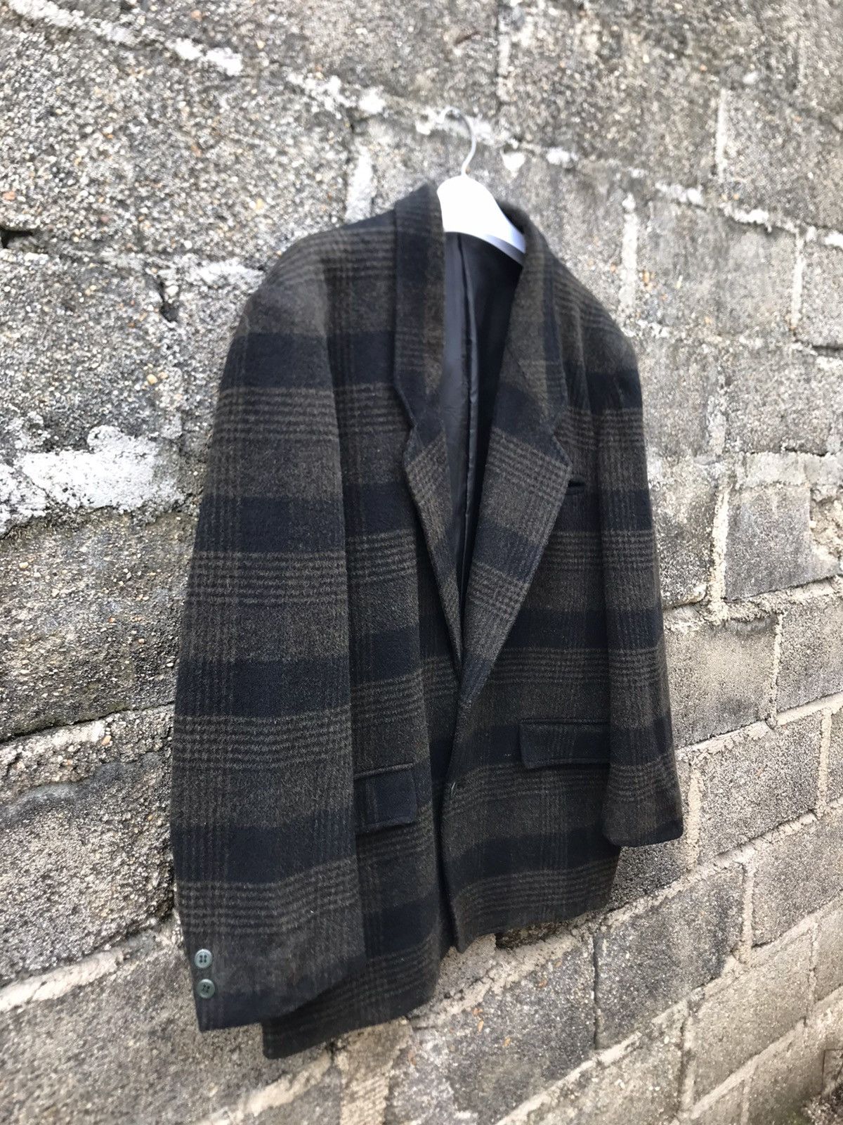 Japanese Brand ⚡️Vintage Posh Flannel Wool Coat Size US M / EU 48-50 / 2 - 2 Thumbnail
