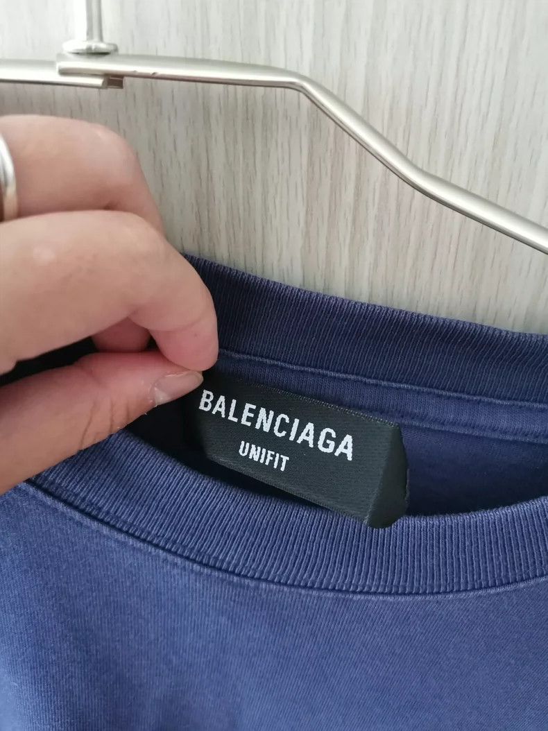 Balenciaga Balenciaga Blue-purple short-sleeve T-shirt Size US XS / EU 42 / 0 - 2 Thumbnail