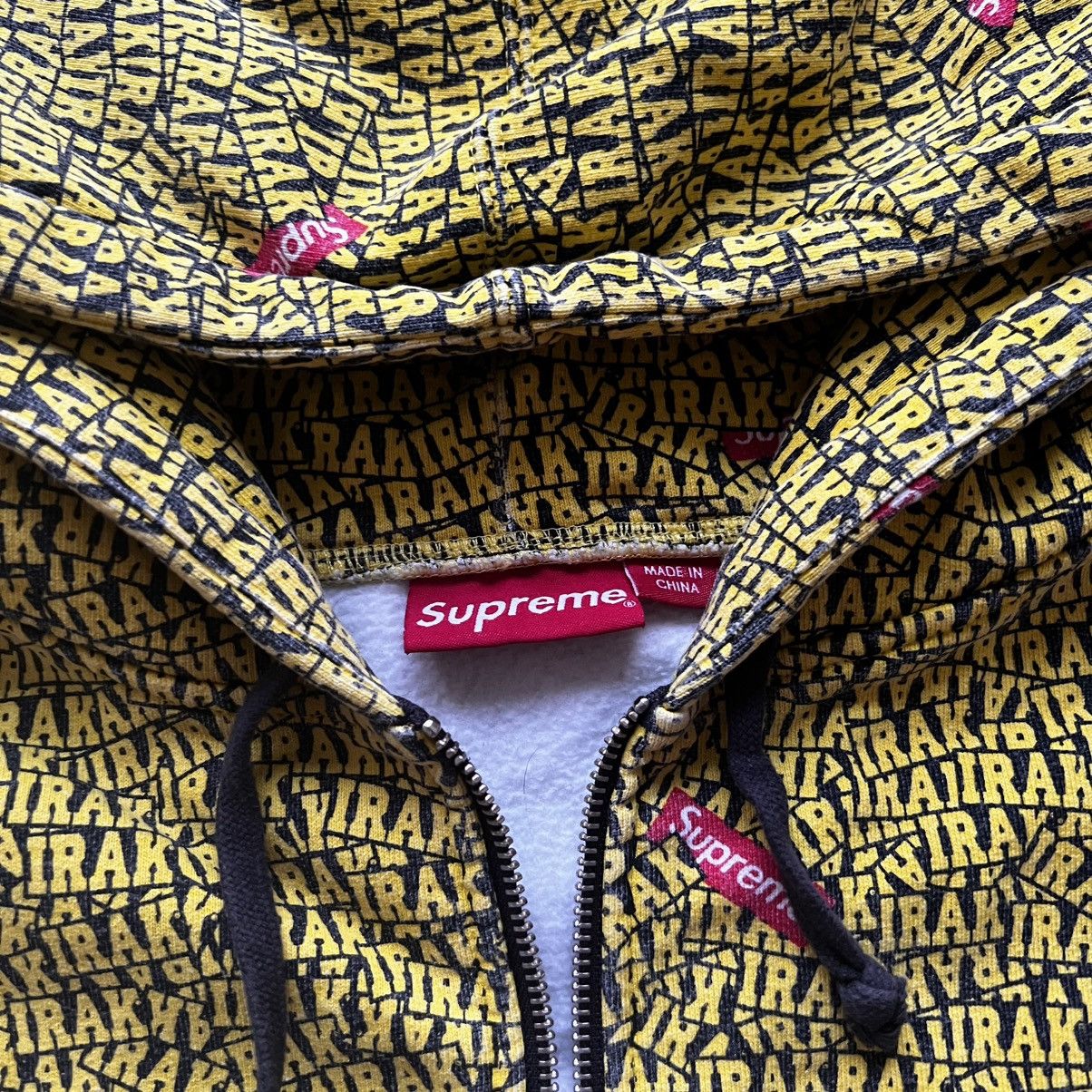 Supreme Supreme IRAK Zip Up Hooded Sweatshirt Yellow XL Size US XL / EU 56 / 4 - 3 Thumbnail