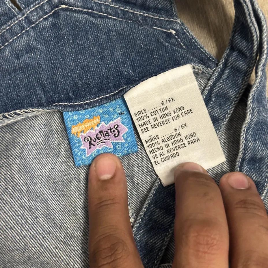 Nickelodeon Vintage 90s Nickelodeon Rugrats Soccer Denim Overalls Size 28" / US 6 / IT 42 - 5 Thumbnail