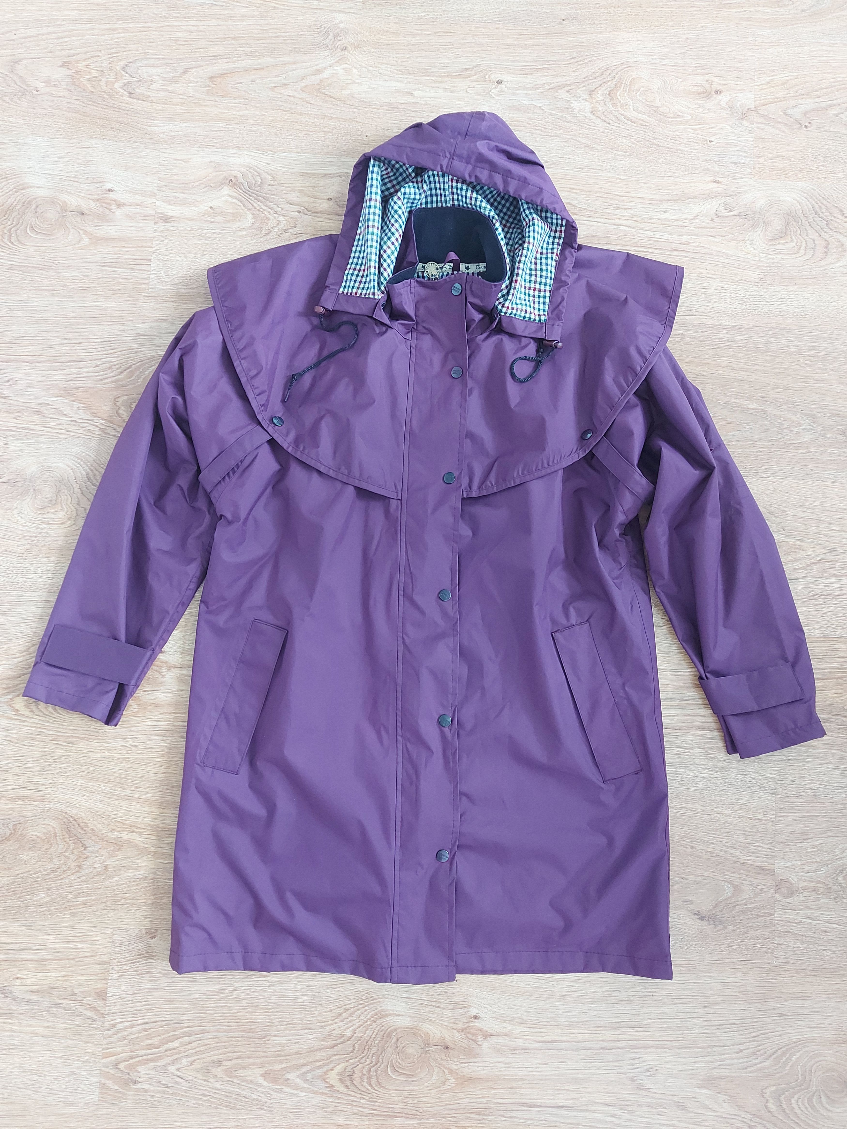 Other Country Estate Windsor Purple Women's Raincoat Size L / US 10 / IT 46 - 6 Thumbnail