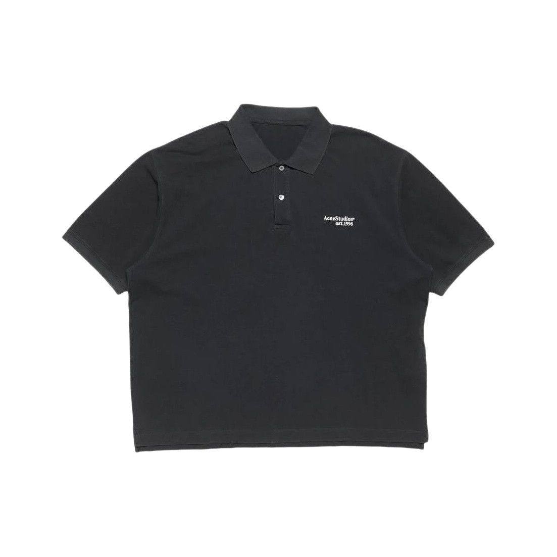 Acne Studios Acne Studios Washed Embroidered Logo Polo Shirt L Size US L / EU 52-54 / 3 - 1 Thumbnail