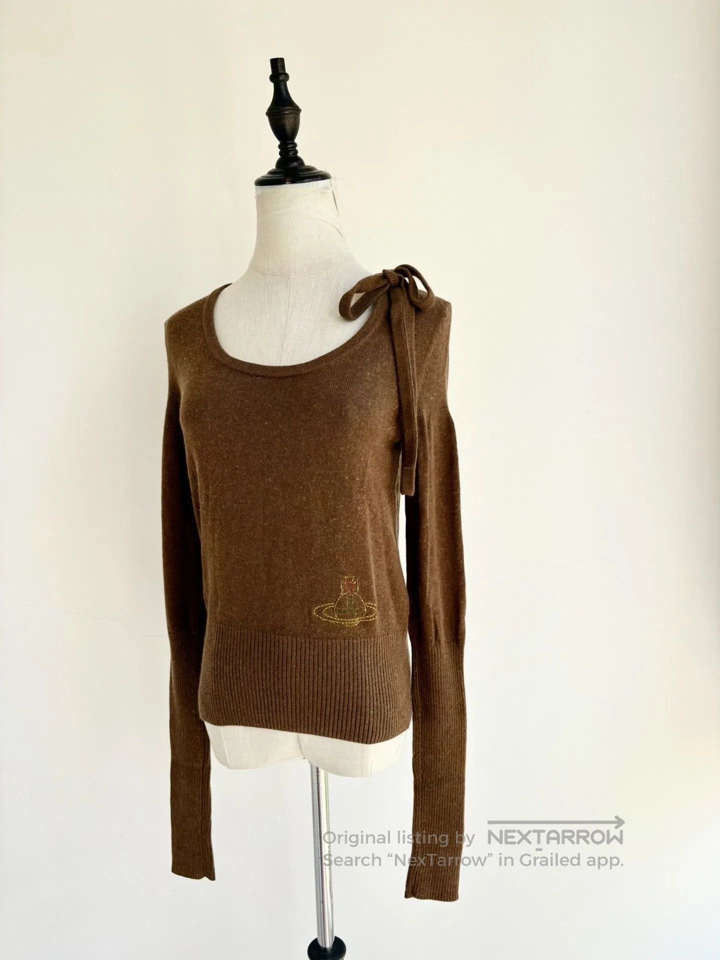 Vivienne Westwood Vivienne Westwood Vintage Brown Saturn Bow Knit. Size M / US 6-8 / IT 42-44 - 1 Thumbnail