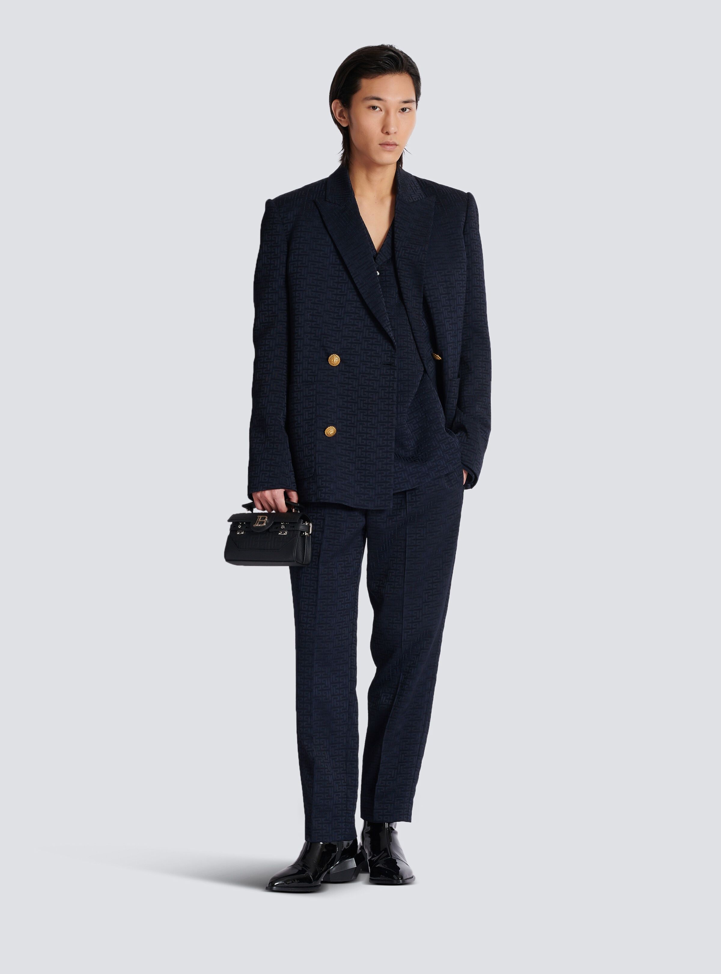 Balmain o1y0426 Patterned Shirt in Midnight Blue Size US M / EU 48-50 / 2 - 4 Thumbnail