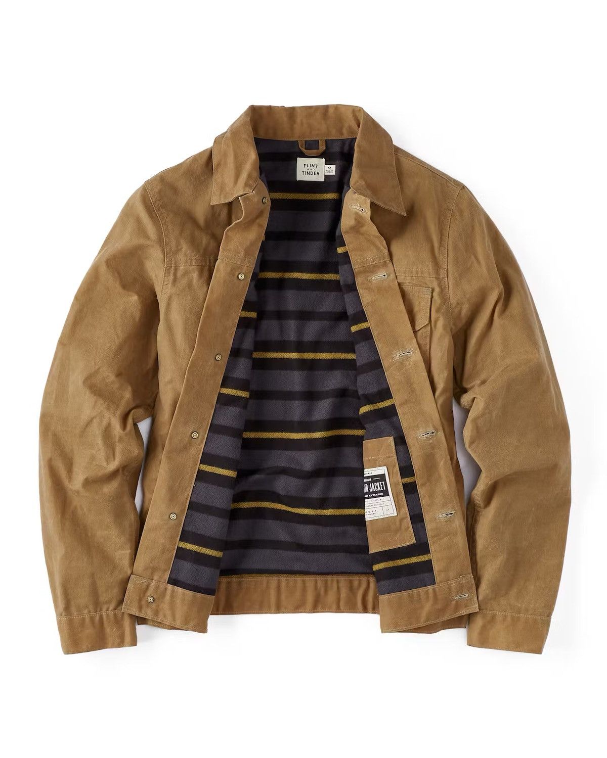 Flint And Tinder Flannel-Lined Waxed Trucker Jacket Size US L / EU 52-54 / 3 - 1 Thumbnail