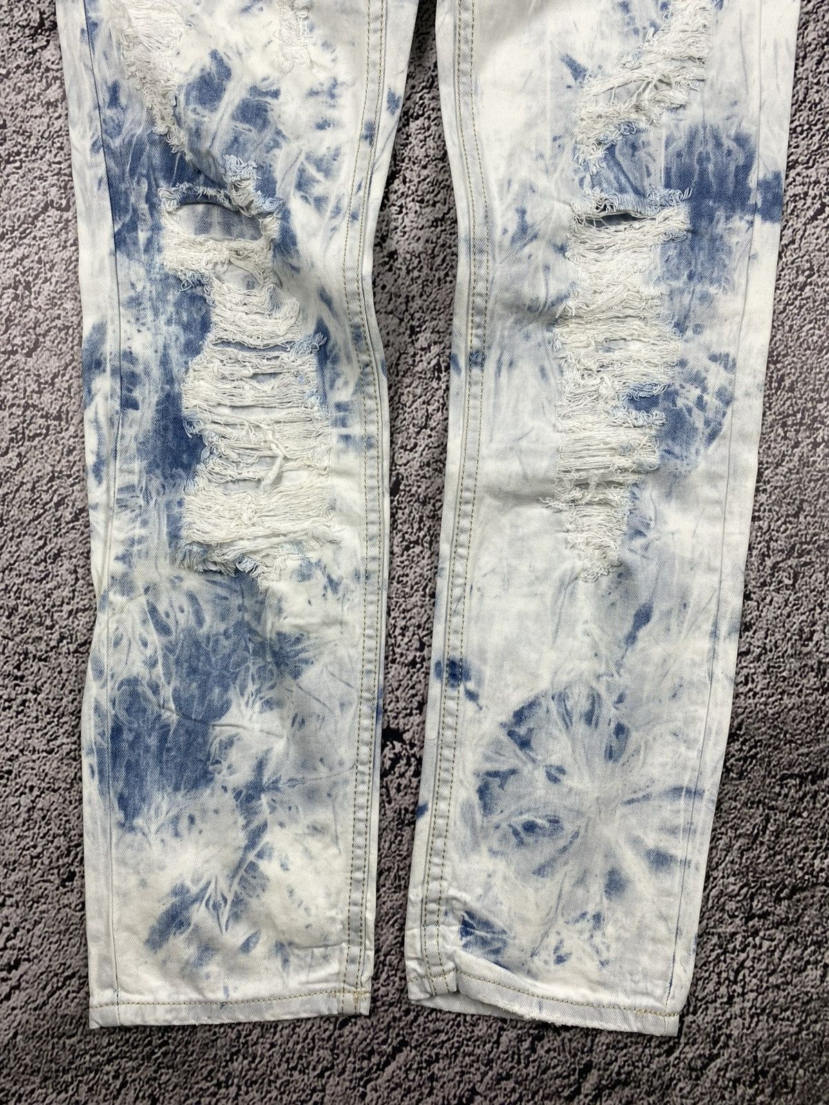Japanese Brand Vintage Y2K washed distressed denim jeans streetwear 33 Size US 33 - 3 Thumbnail